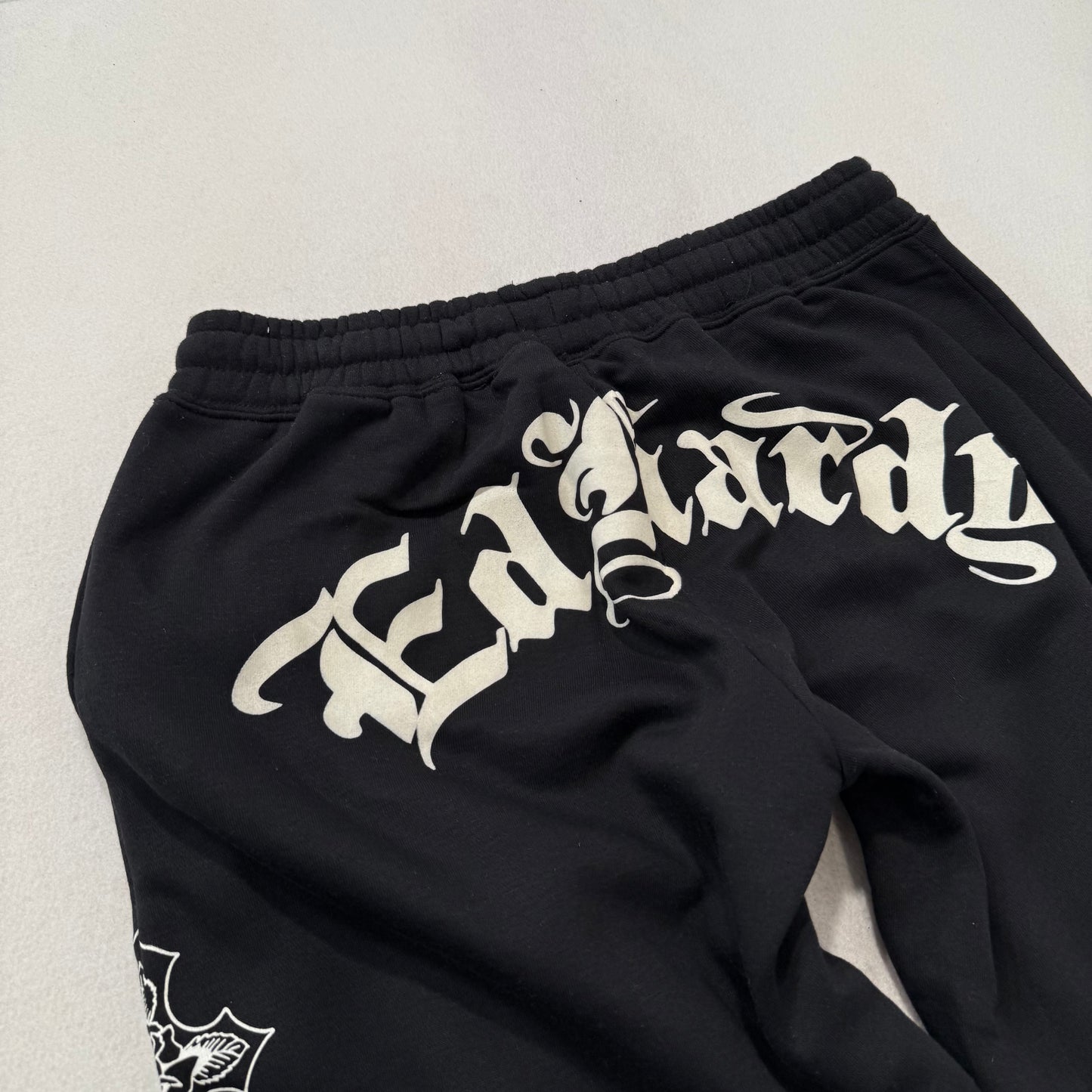 ED HARDY “Crosses” BLACK FLARE PANTS