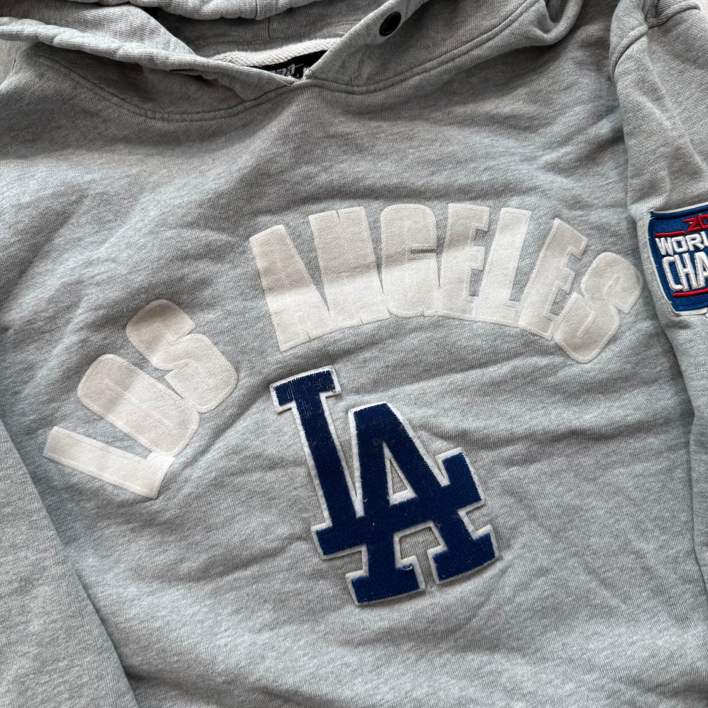 Pro Standard Men's Heather Gray Cotton LA Dodgers Pullover Hoodie Graphic Size L