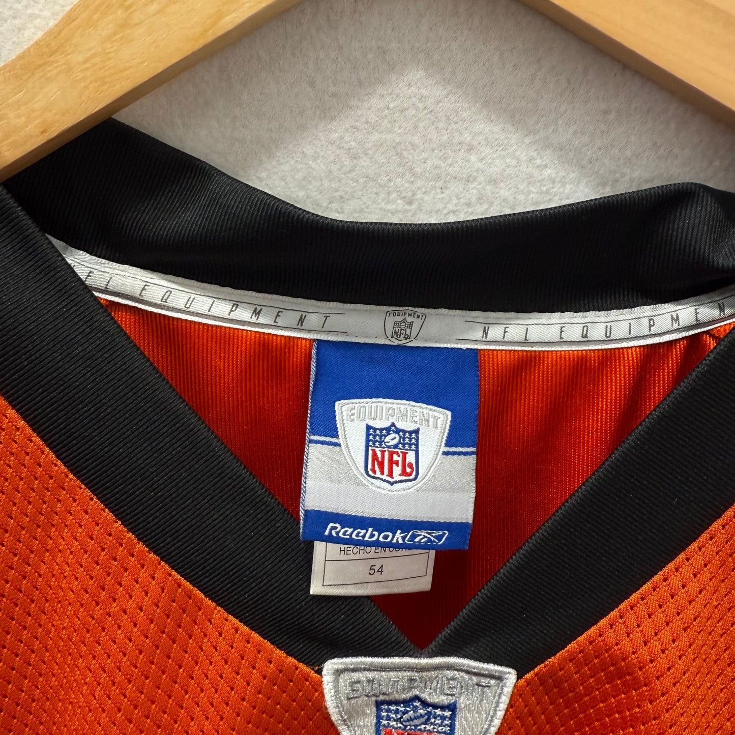Reebok NFL Bengals Carson Palmer 9 Orange Football Jersey Mesh Size XL