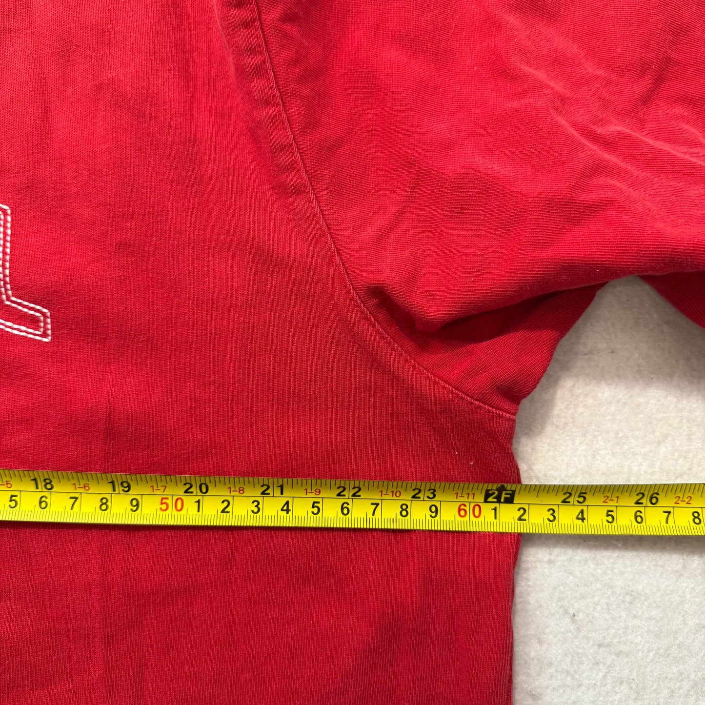 Nike Mens Red Cotton Athletic Fit T-Shirt Short Sleeve Spellout Logo Tee Size XL