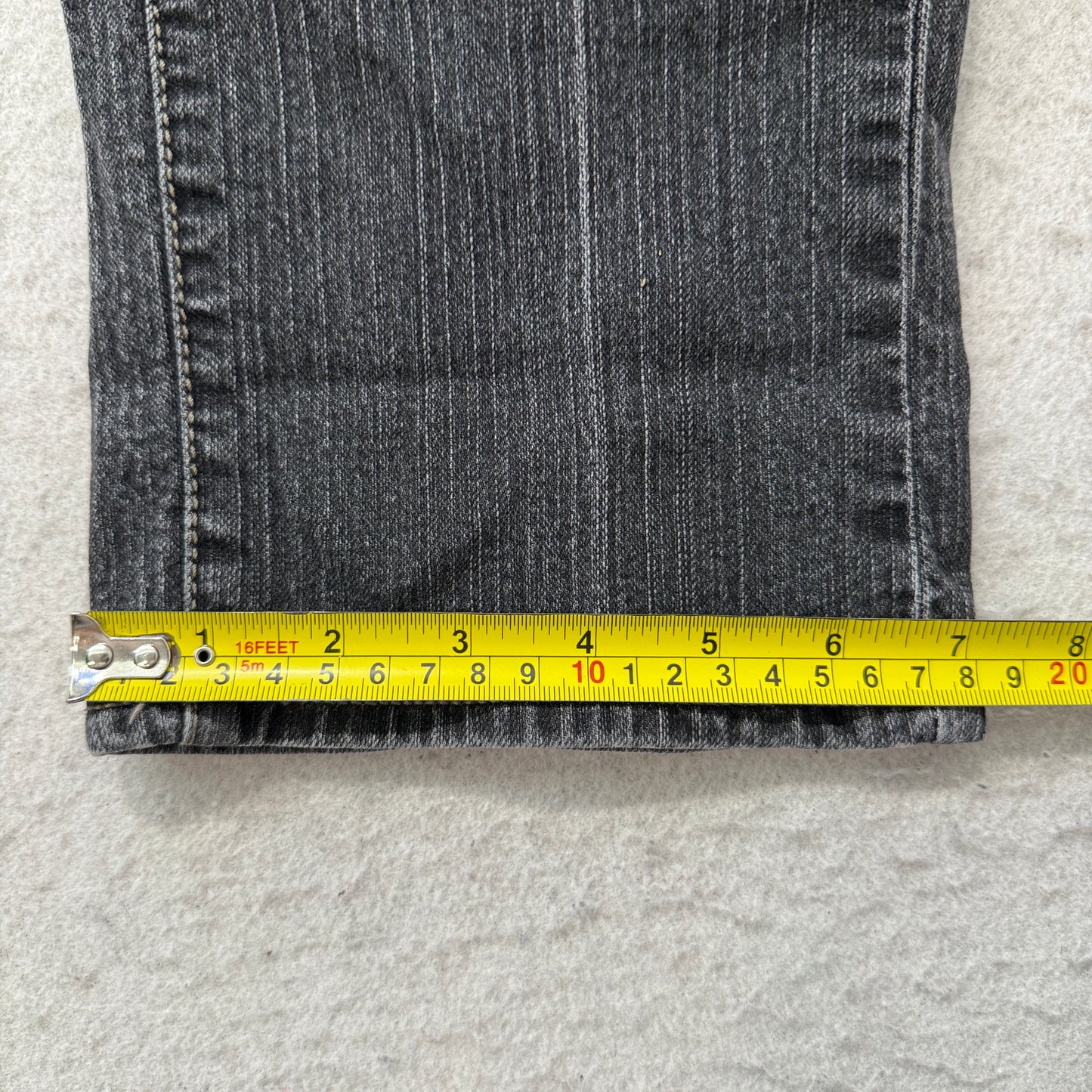Calvin Klein Women's Black Straight Leg Denim Jeans Zip-Fly Pockets Size 31/12