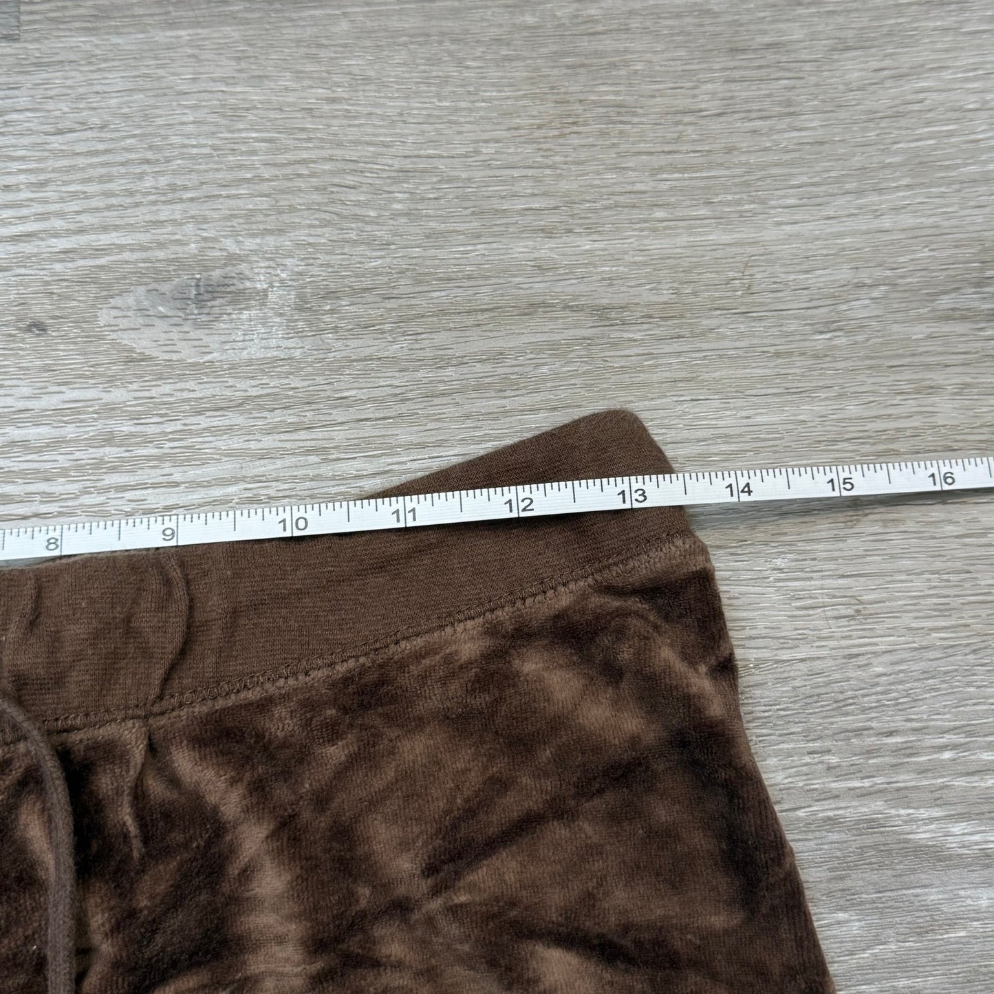 2003 Vintage Juicy Couture Women Brown Velour Flare Track Pant Drawstring Size S