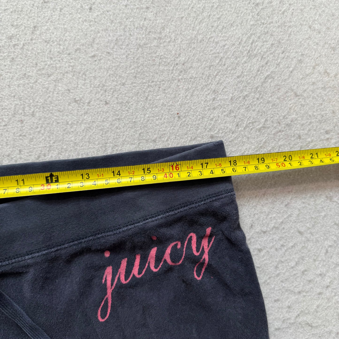 Juicy Couture Women's Charcoal Gray Terry Cloth Flared Track Pants Logo Size XL