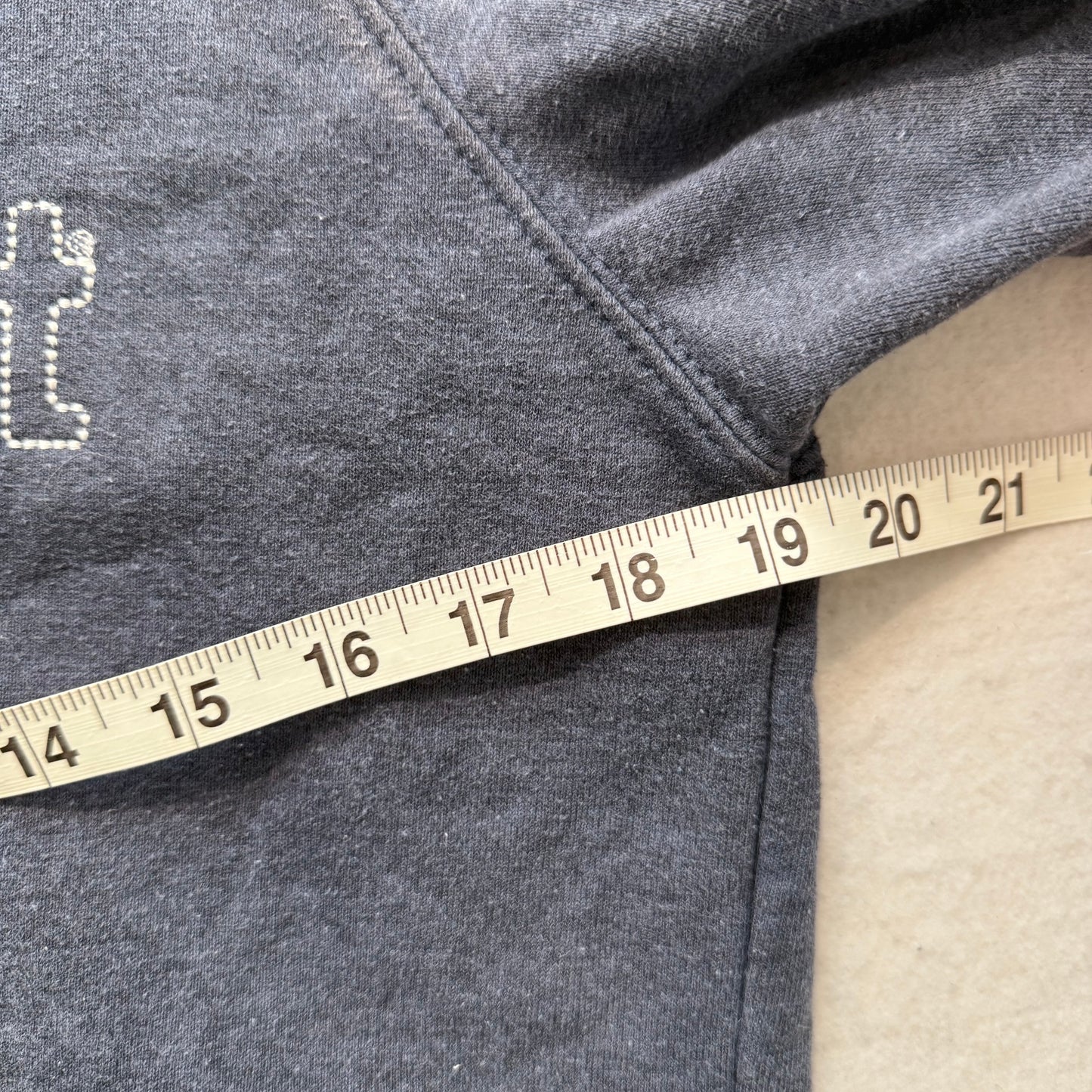 Carhartt navy blue full zip embroidered hoodie with drawstring size S