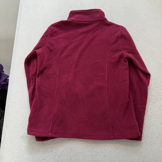 Bass Pro Shops Women's Burgundy Fleece Full Zip Jacket Mock Neck Outdoor Size M