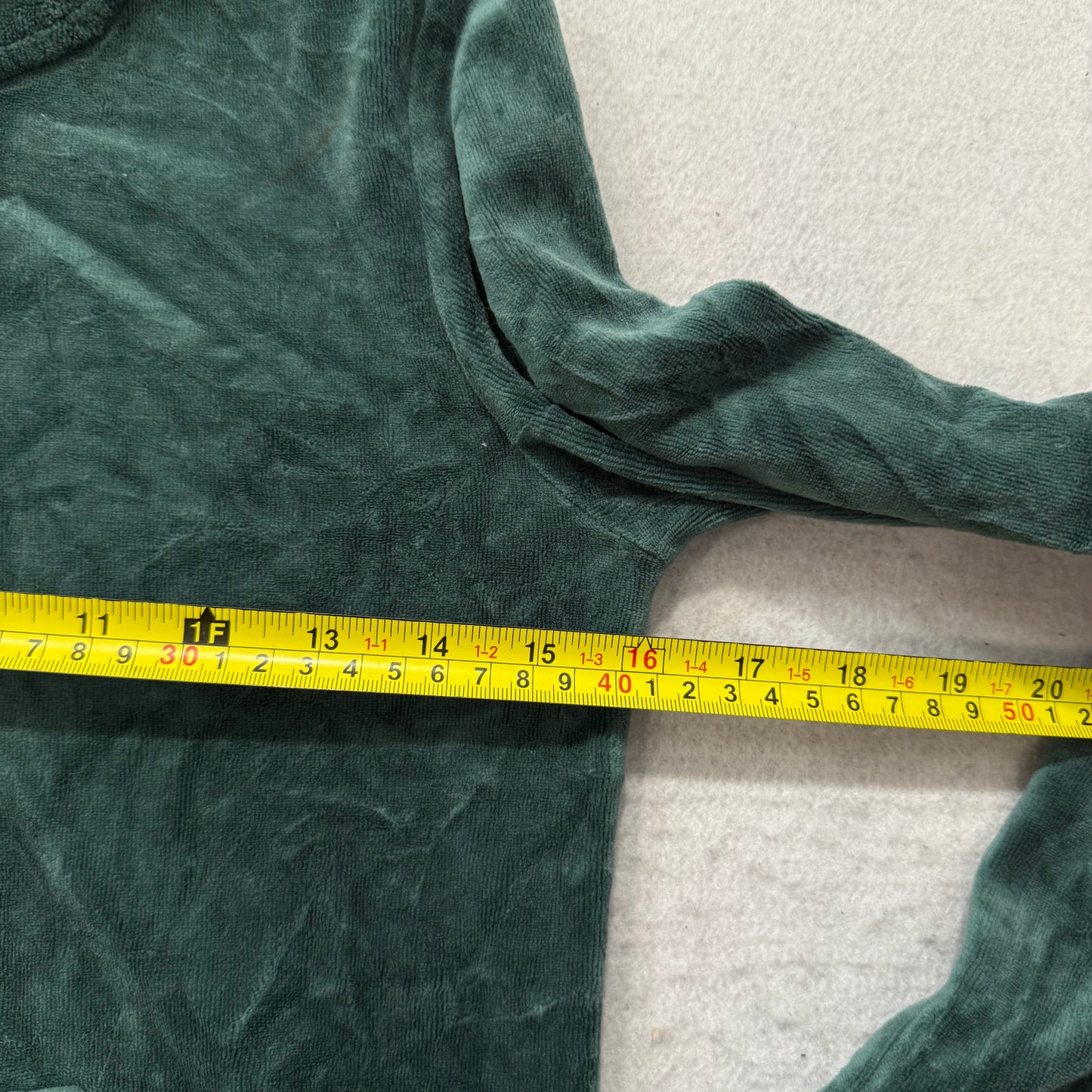 Juicy Couture Womens Dark Green Velour Zip-Up Hoodie Black Label Pockets Size XS
