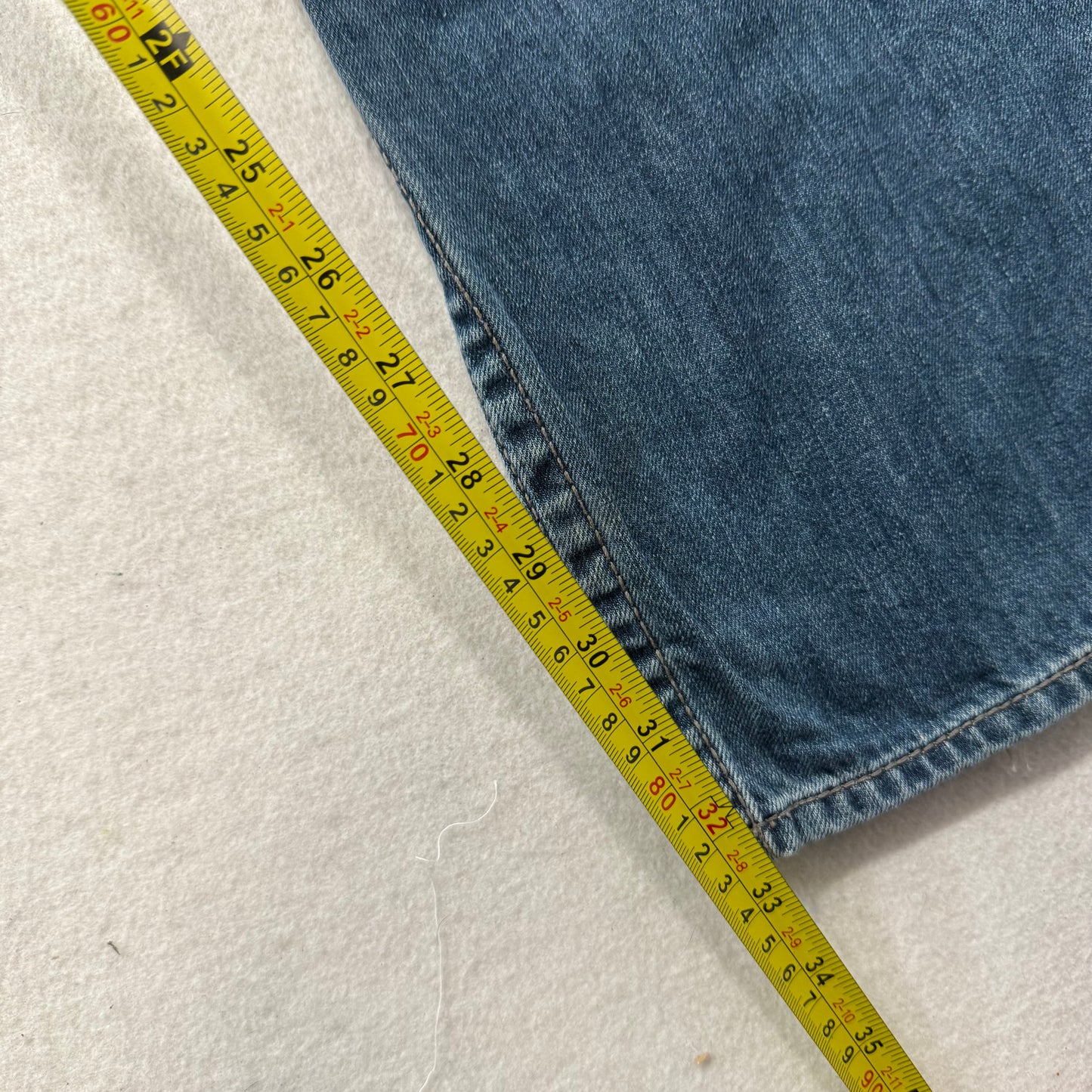 Guess Jeans Pasadena Men’s Blue Denim Jeans Straight Leg Button-Fly Size 38