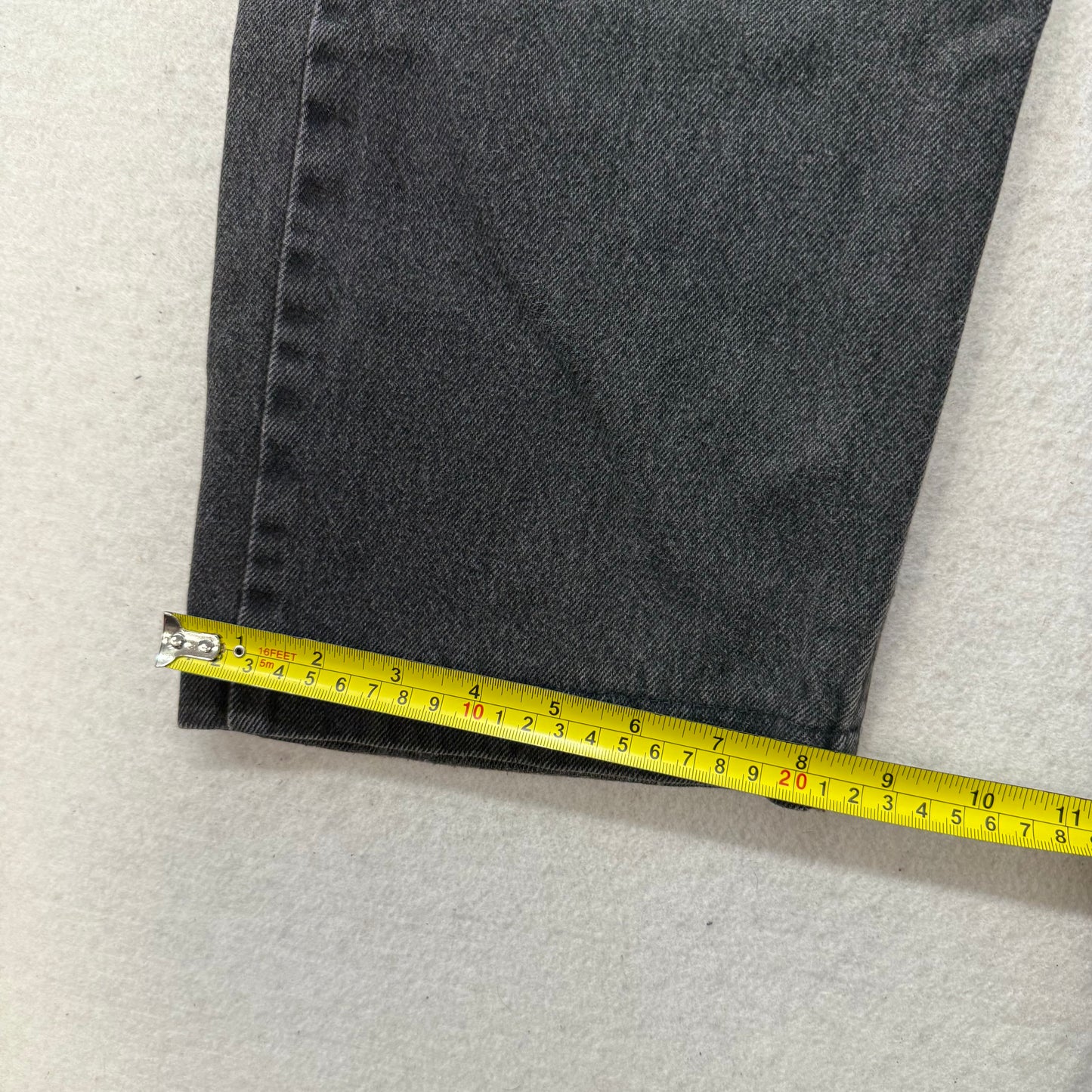 Levi's Strauss & Co 505 Men's Washed Black Denim Regular Fit Baggy Jeans Size 36