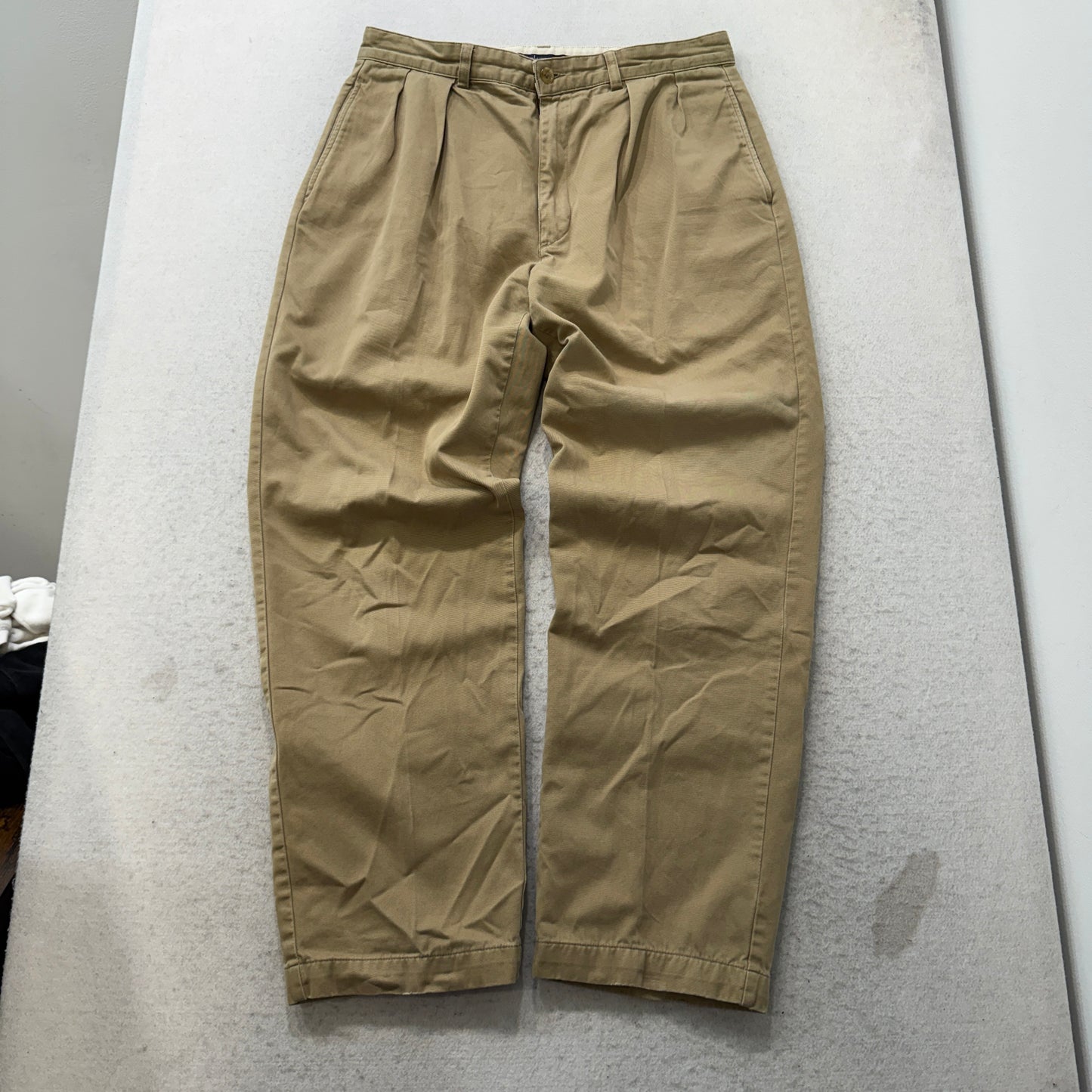 Vintage Polo Ralph Lauren Men's Khaki Chino Pants Straight Leg Pockets Size W33