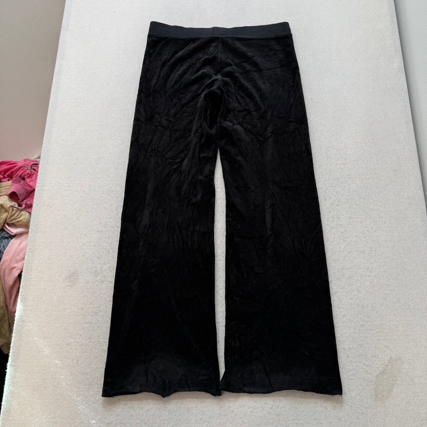 Juicy Couture Scottie Dogs Black Velour Tracksuit Set Hoodie & Pants Size M/S