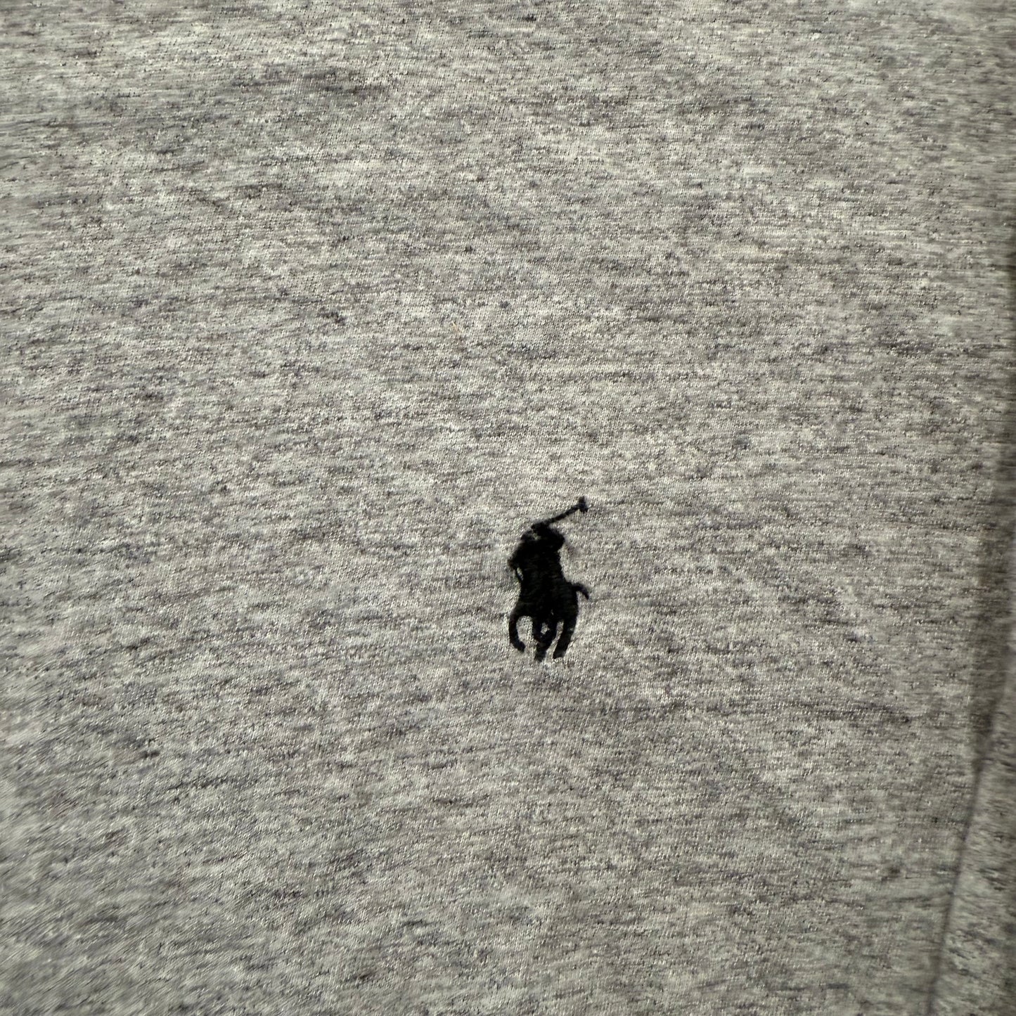 Polo Ralph Lauren Heather Gray Long Sleeve T-Shirt Black Pony Logo Custom Slim Fit