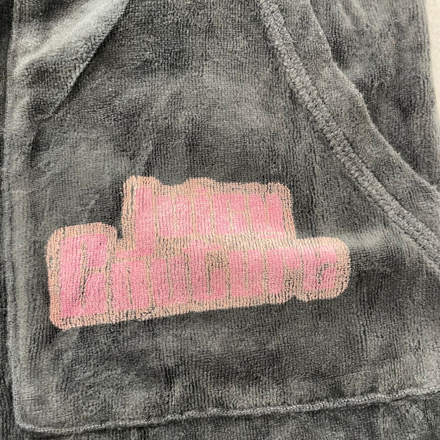 2003 Vintage Juicy Couture Women Charcoal Velour Flare Track Pant Pockets Size P