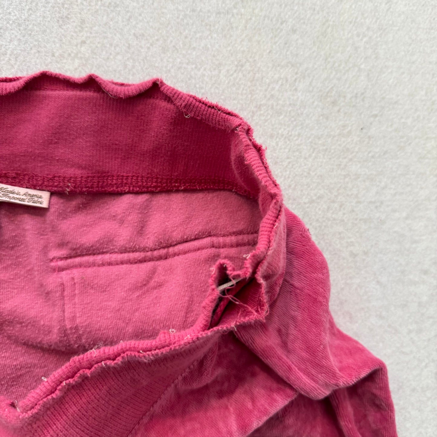 Vintage Juicy Couture Women Dark Pink Flare Track Pant Buckle Flap Pocket Size L