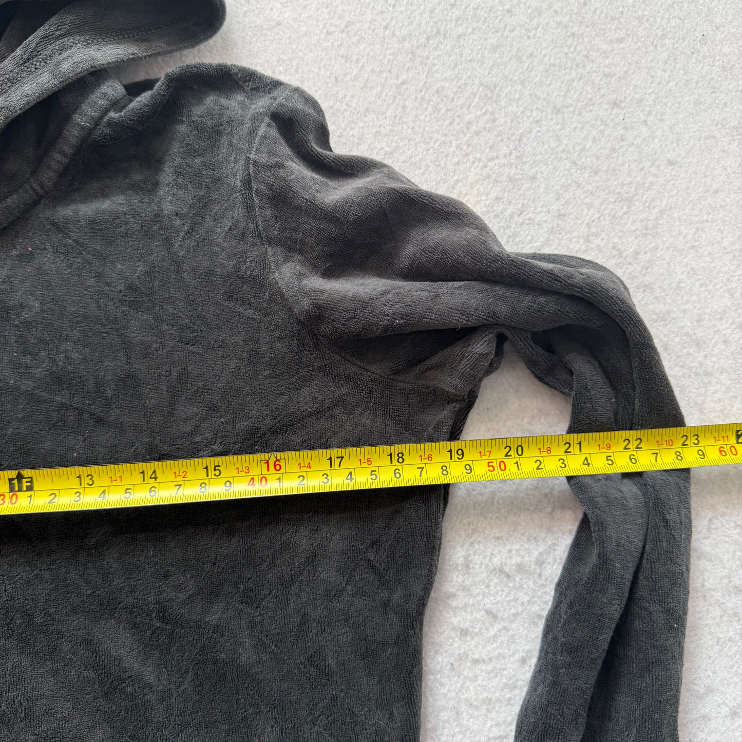 Juicy Couture Womens Charcoal Velour Zip-Up Hoodie Pockets Loungewear Y2k Size M