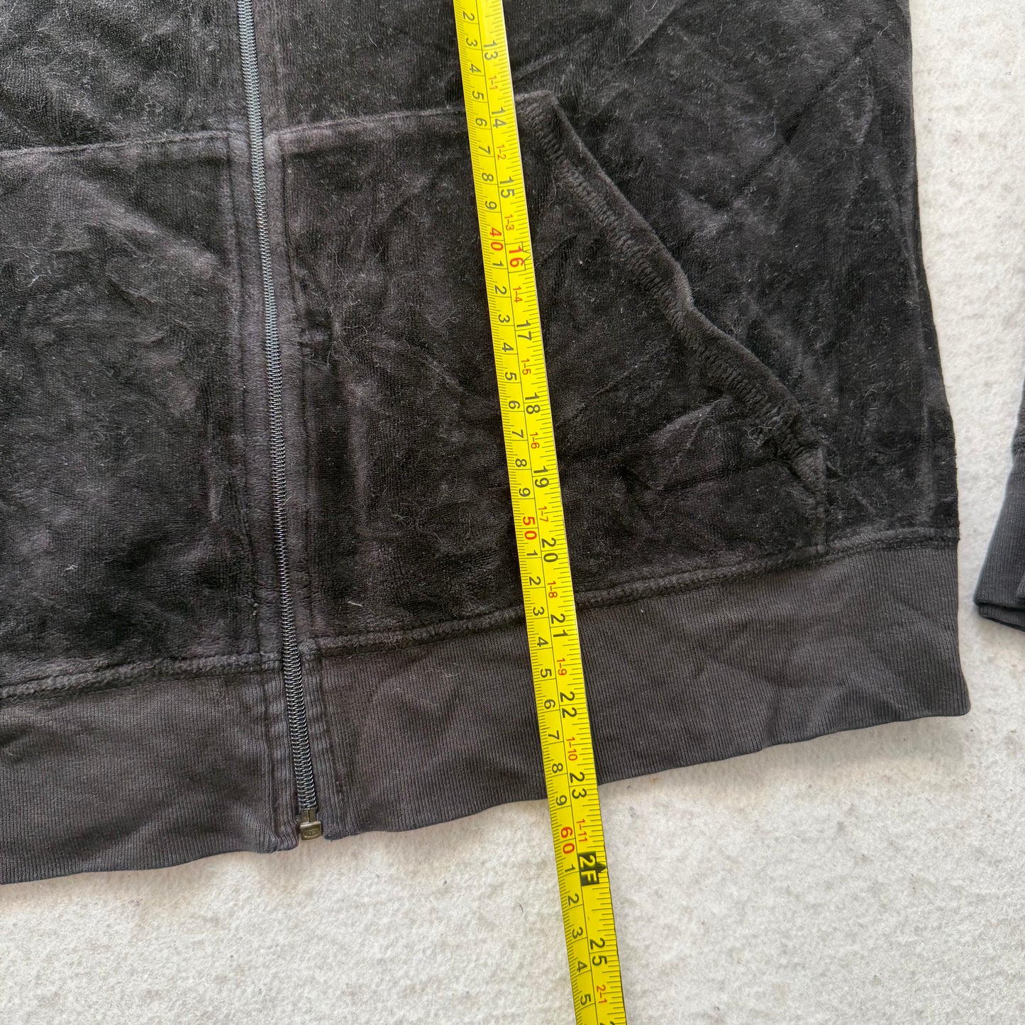 2003 Vtg Juicy Couture Women's Black Velour Tracksuit Set Jacket & Pant Size XL