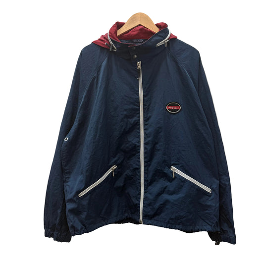 Tommy Hilfiger Men's Navy Blue Full Zip Windbreaker Jacket Zip Pockets Size XL
