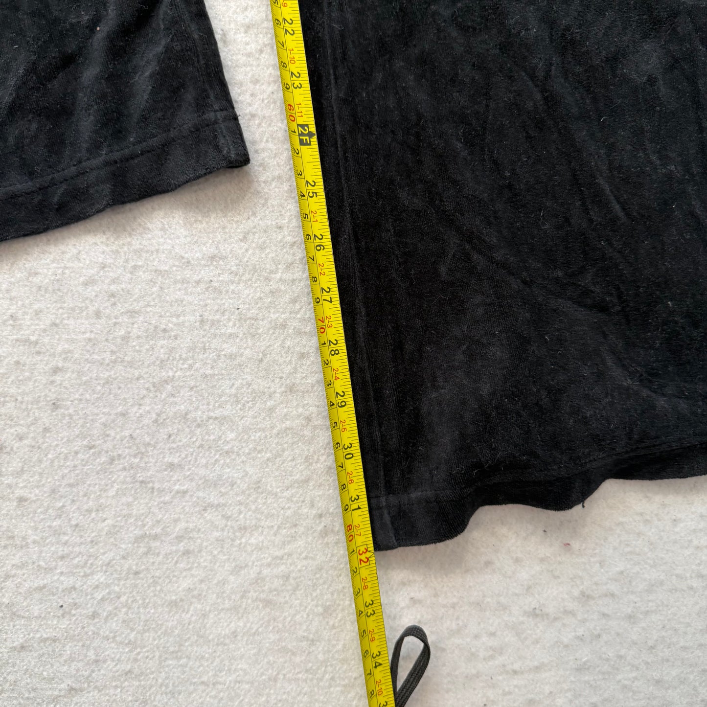 Vtg Juicy Couture Womens Black Velour Tracksuit Set Hoodie & Flare Pant Size M/L