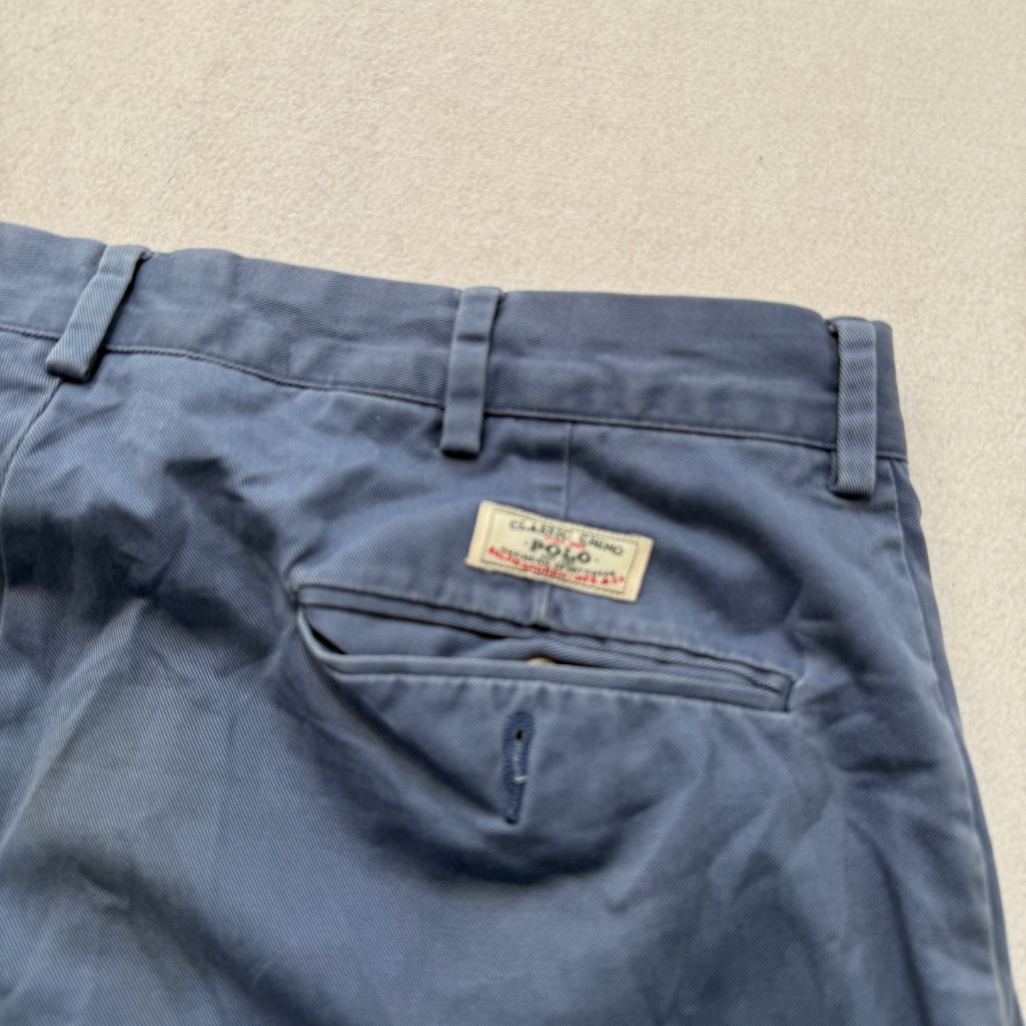 Polo by Ralph Lauren Mens Blue Classic Chino Pants Mid-Rise Straight Leg Size 34