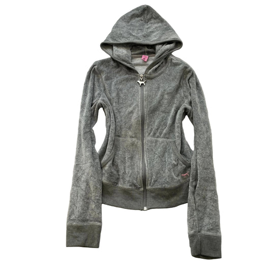 Victoria's Secret PINK Women's Gray Zip-Up Long Sleeve Hoodie Loungewear Size S