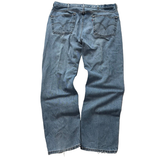 Levi's 505 Men's Blue Zip-Fly Denim Jeans Medium Wash Regular Fit Size 40