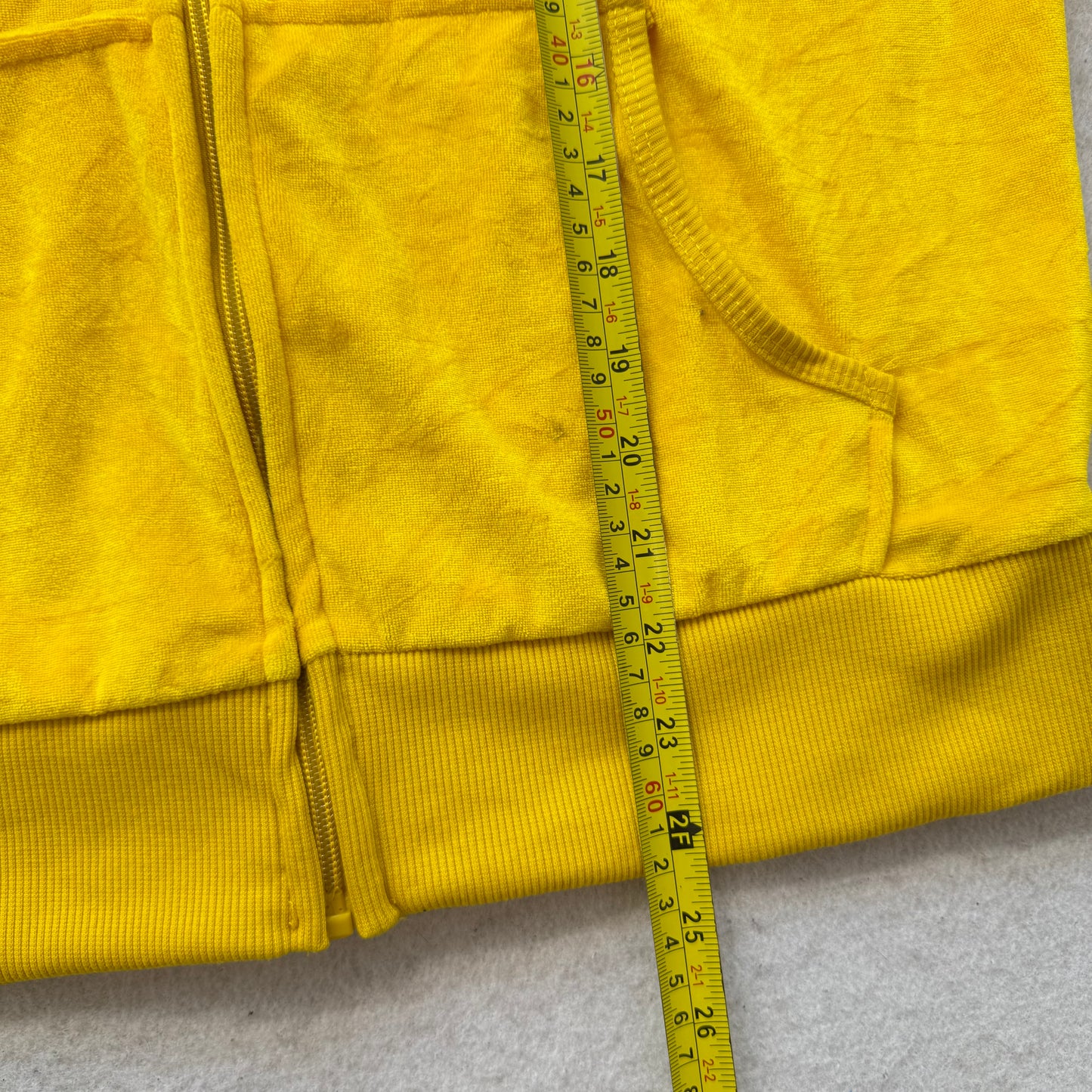 2003 Juicy Couture Women Yellow Zip-Up Hoodie & Pants Y2K Tracksuit Set Size M