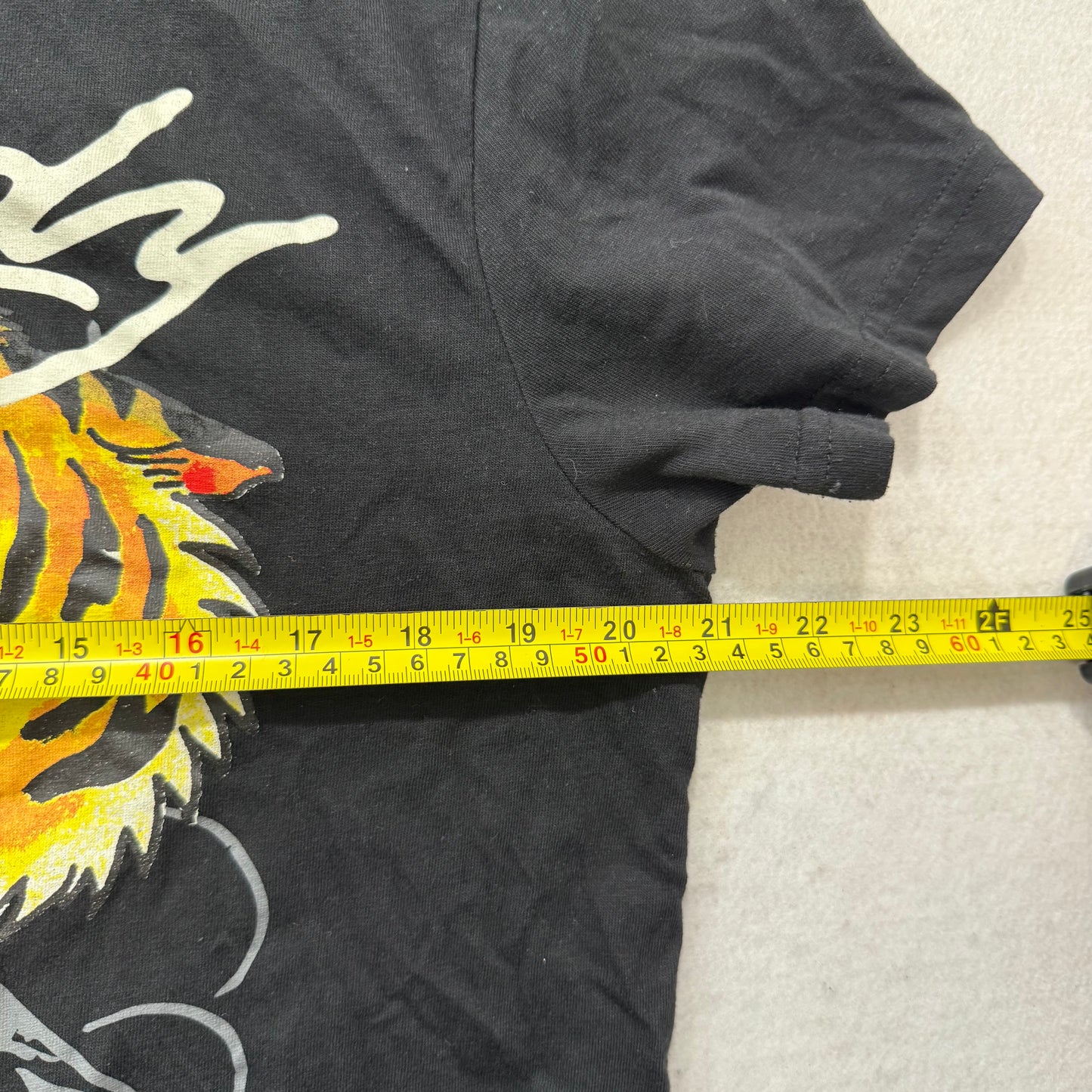 Ed Hardy Men's Black T-Shirt Short Sleeve Eagle Tiger Tattoo Graphic Tee Size M