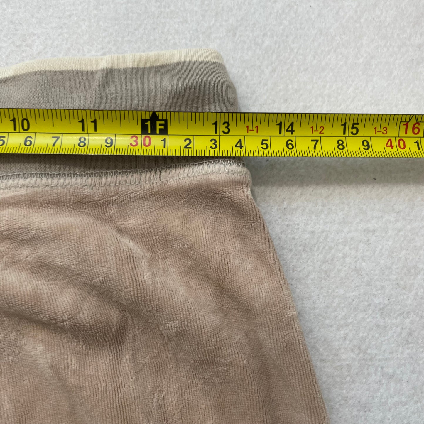 Vintage Juicy Couture Women's Camel Velour Flared Track Pants Drawstring Size S