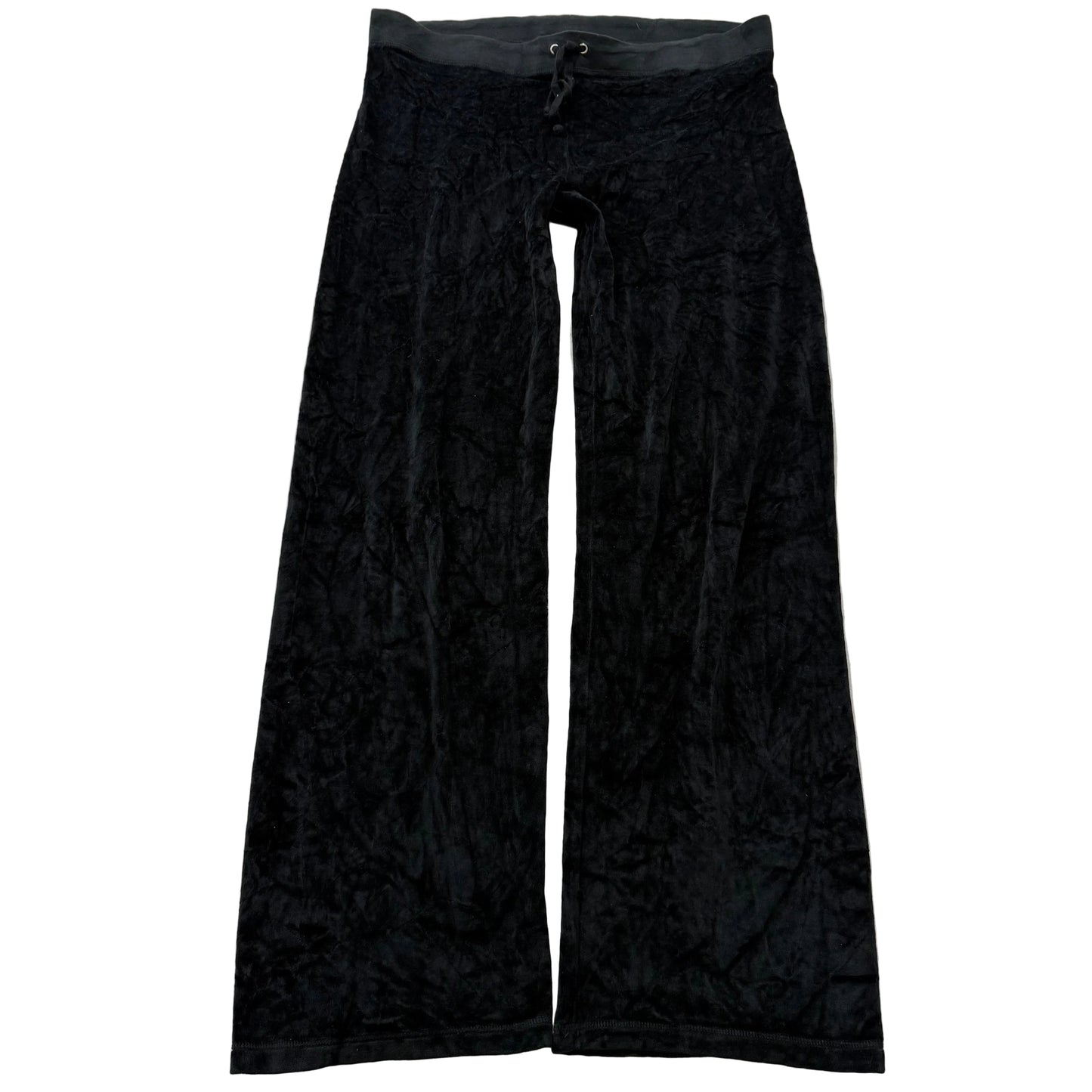 Juicy Couture Women's Black Velour Flared Track Pant Loungewear Preppy Size XL