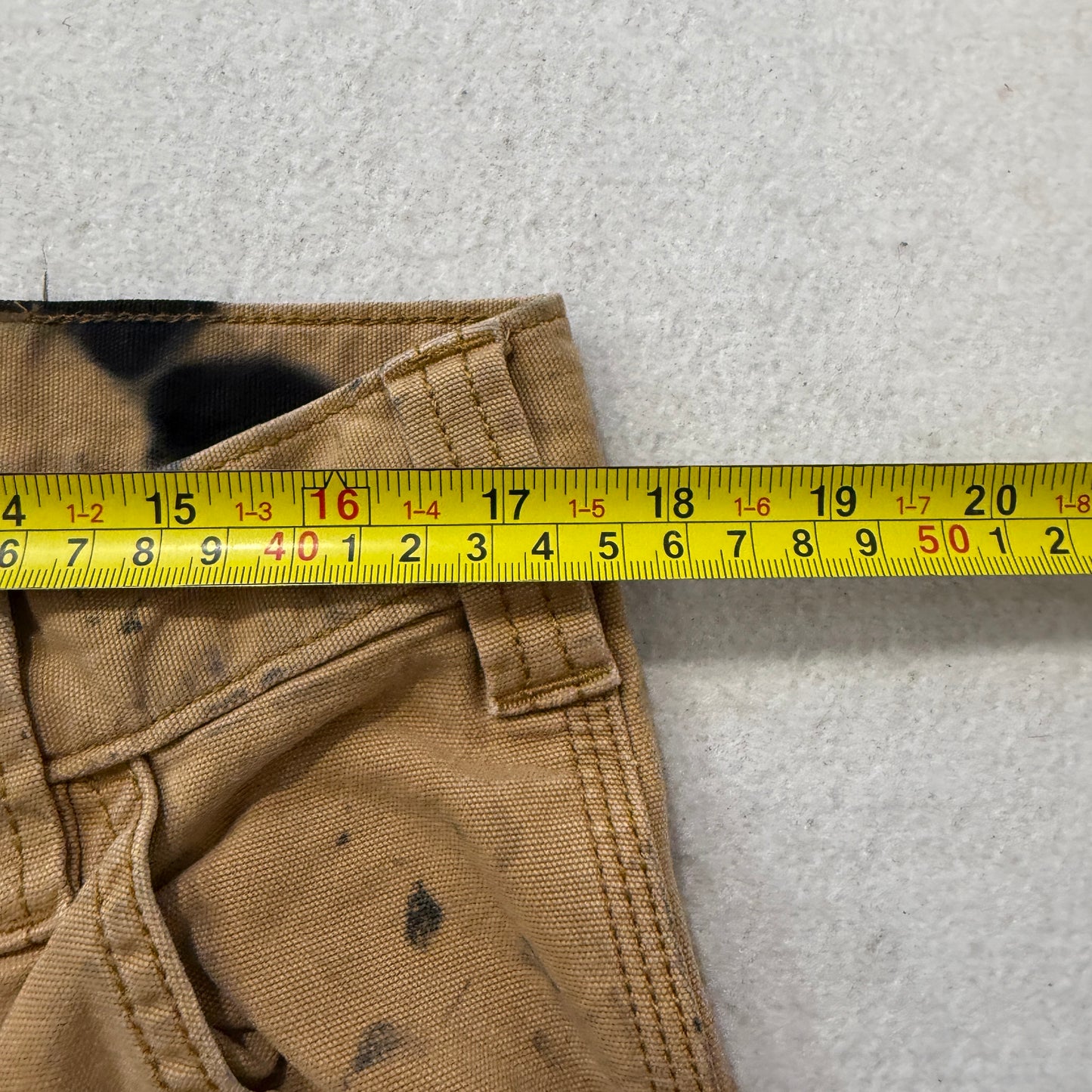 Carhartt Men's Khaki Cargo Pants Relaxed Fit Pockets Classic Workwear Size 36x32