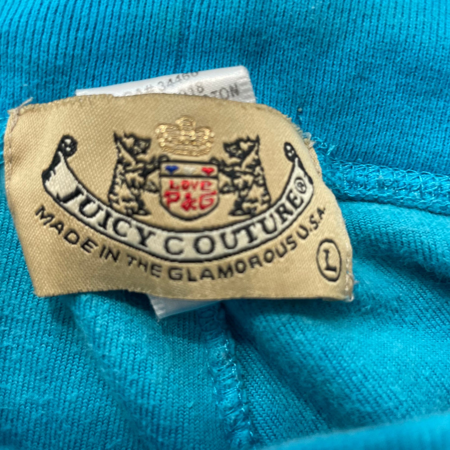 2003 Vintage Juicy Couture Ultra Women Turquoise Velour Flared Track Pant Size L
