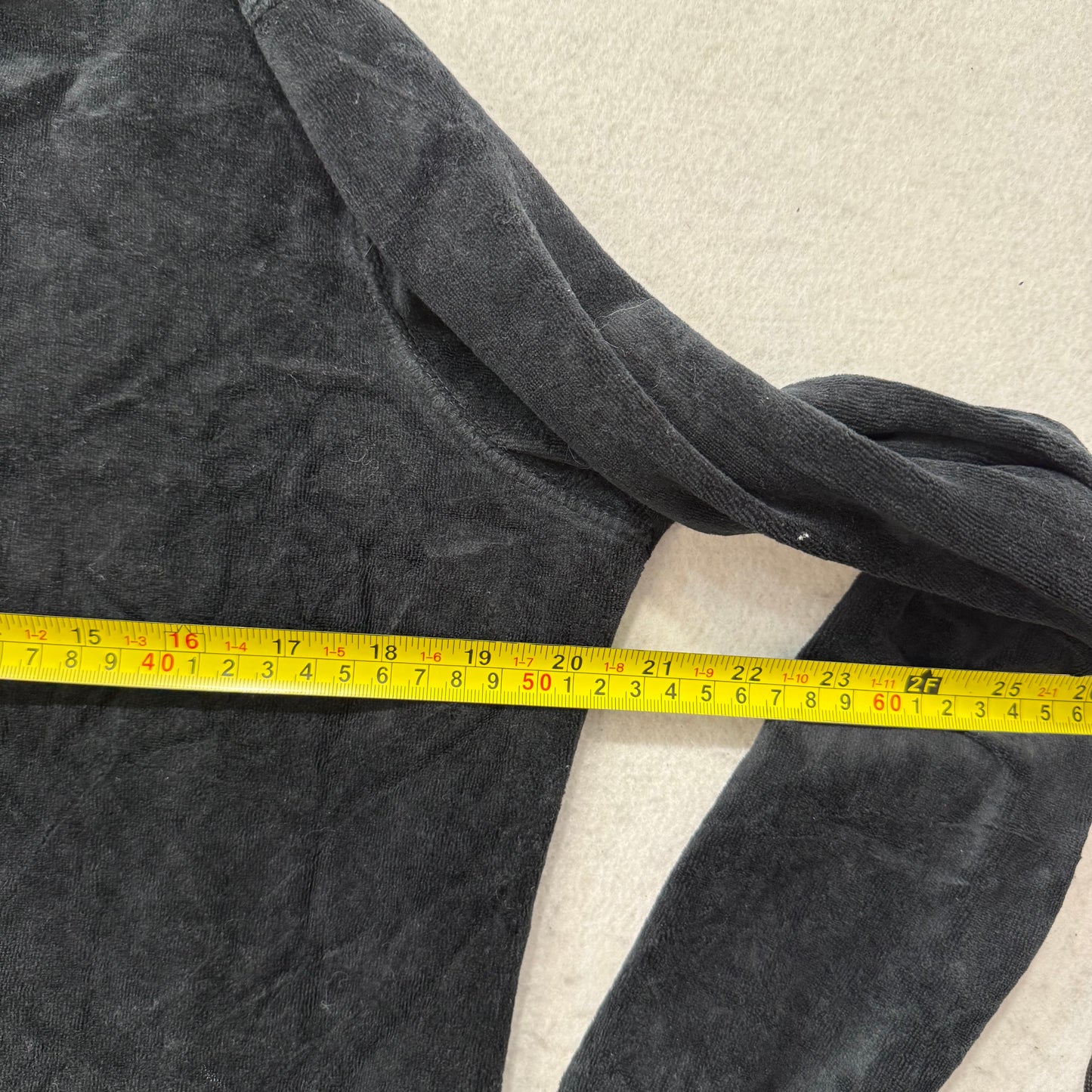 Juicy Couture Women's Black Velour Zip-Up Hoodie Drawstring Pockets Y2k Size M