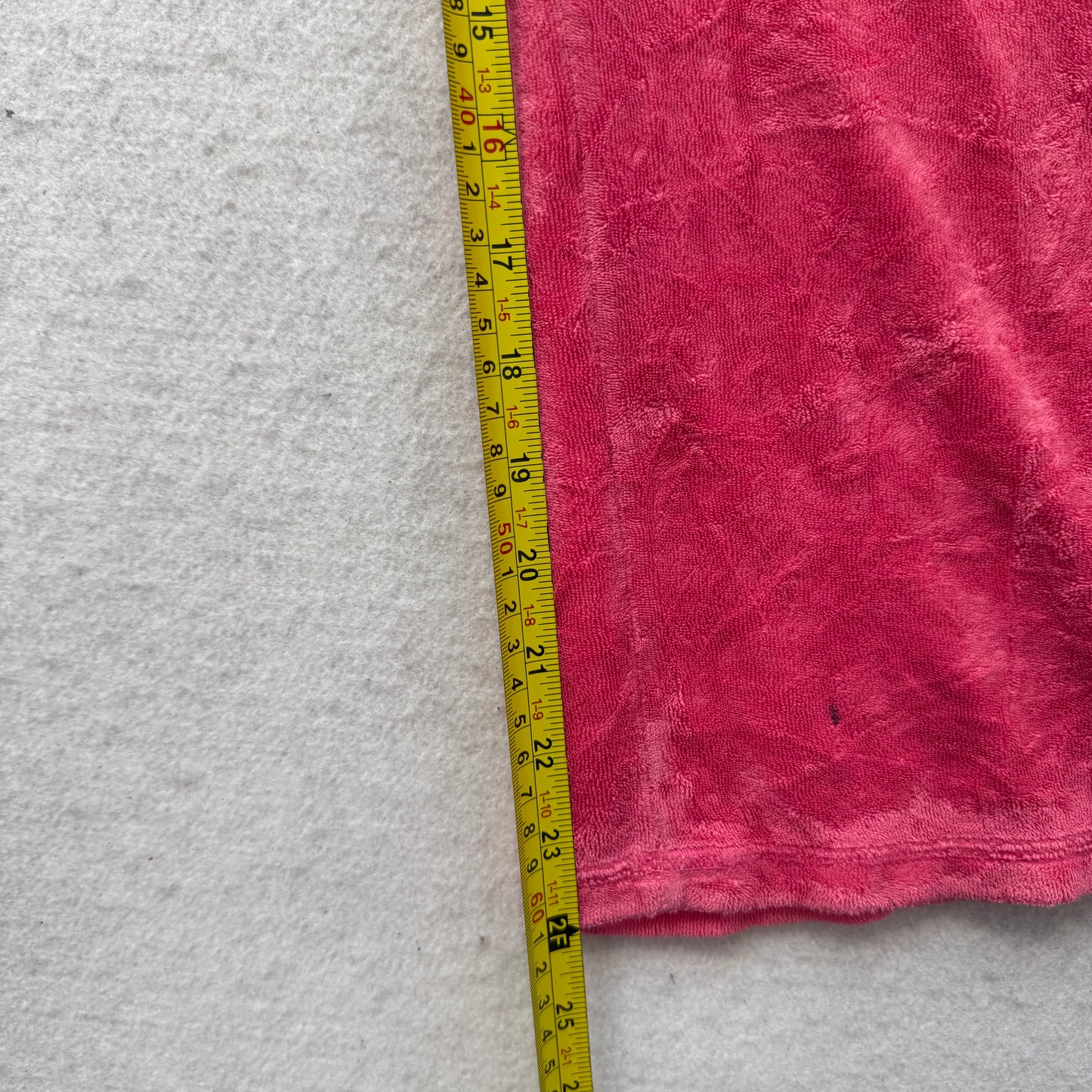 2003 Vintage Juicy Couture Women Hot Pink Terrycloth Wide Leg Track Pants Size S