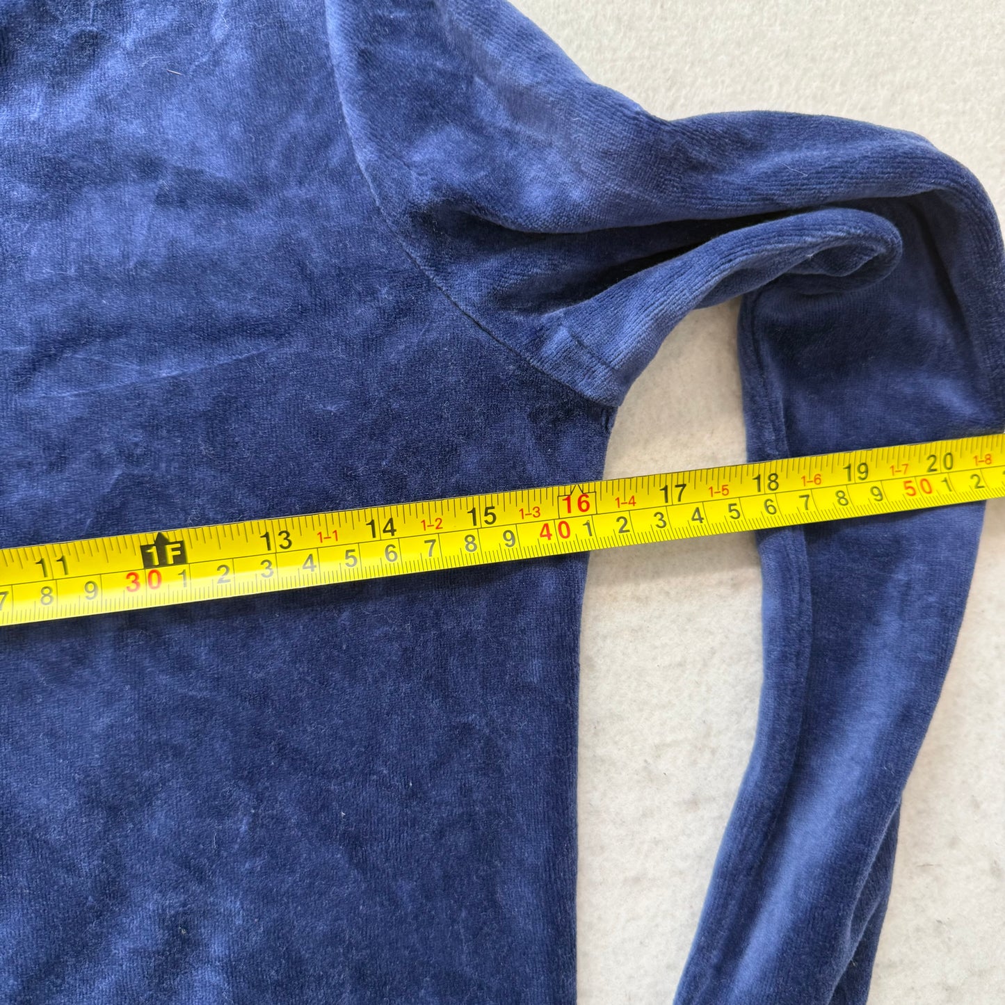 Vintage Juicy Couture Scottie Dogs Women's Navy Velour Hoodie Rhinestone Size S