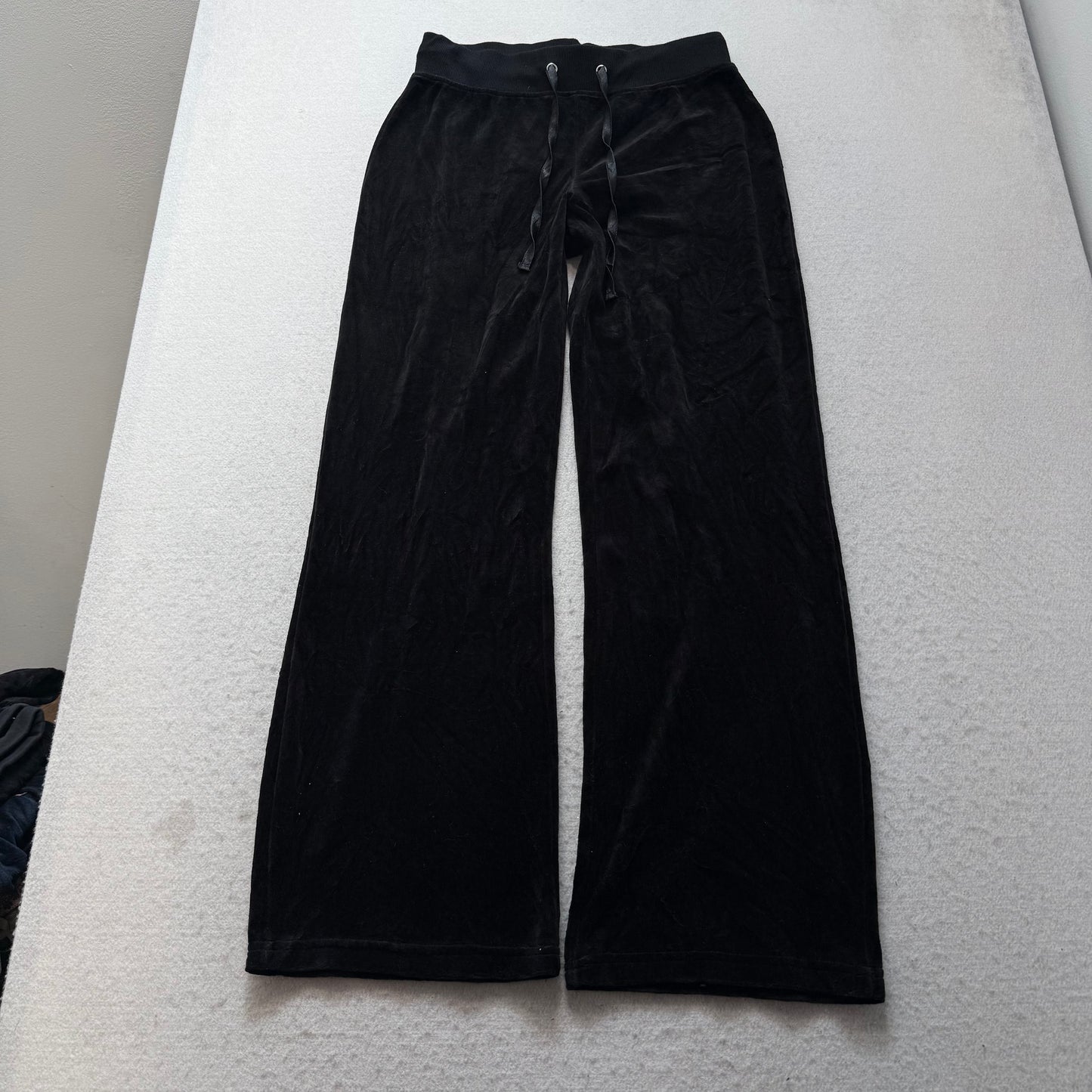 Vtg Juicy Couture Choose Juicy Black Velour Tracksuit Set Hoodie & Pant Size S