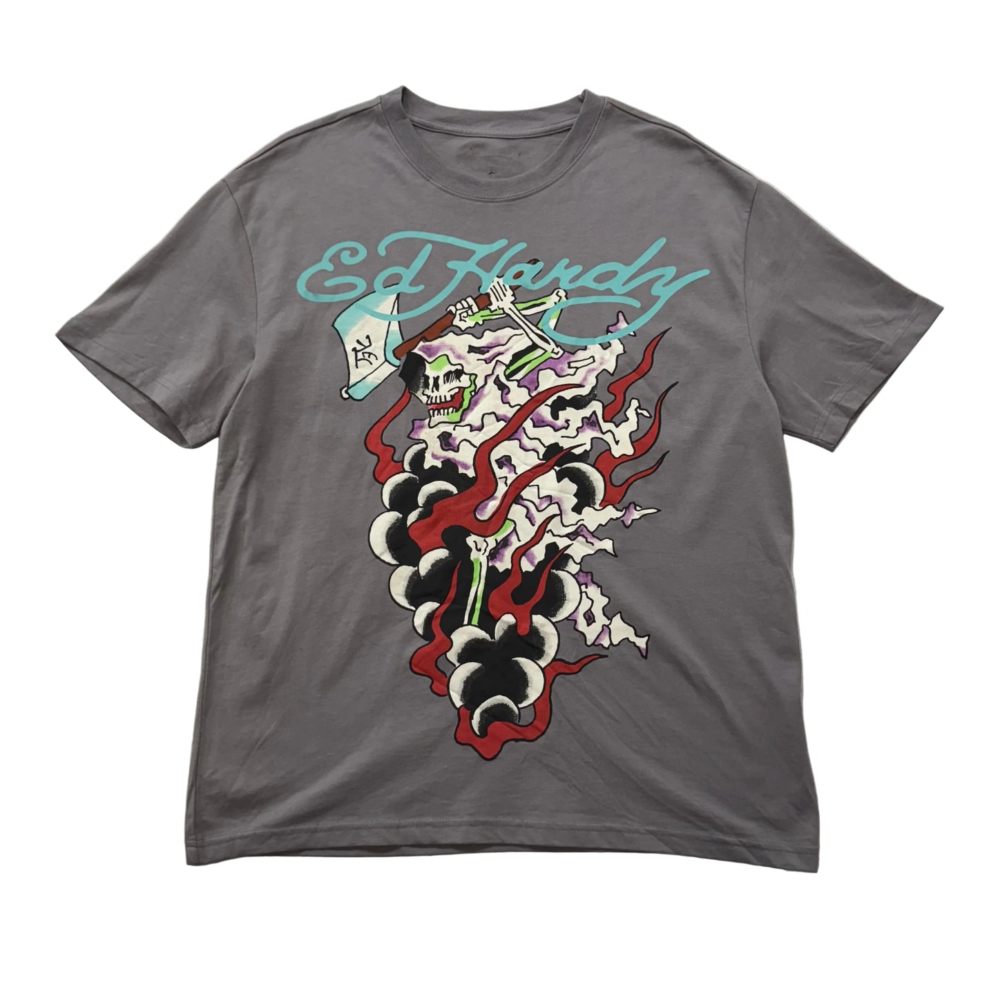 ED HARDY “Reaper” GREY GRAPHIC TEE