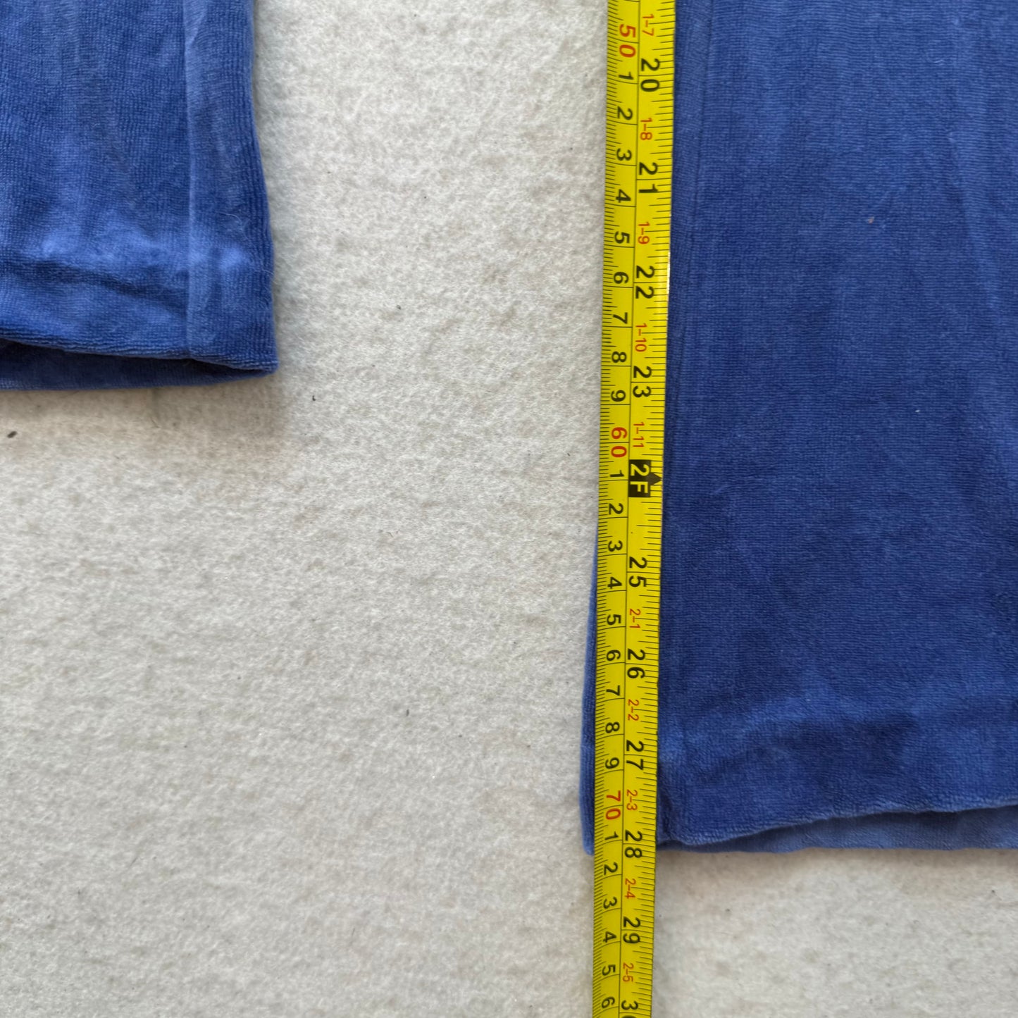 Juicy Couture Women's Royal Blue Velour Flared Track Pant Flap Pockets Size M