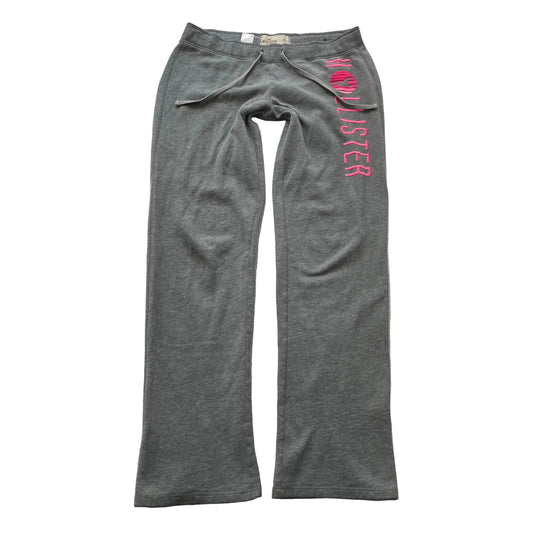Hollister California Women's Grey Cotton Flared Leg Sweatpant Drawstring Size M