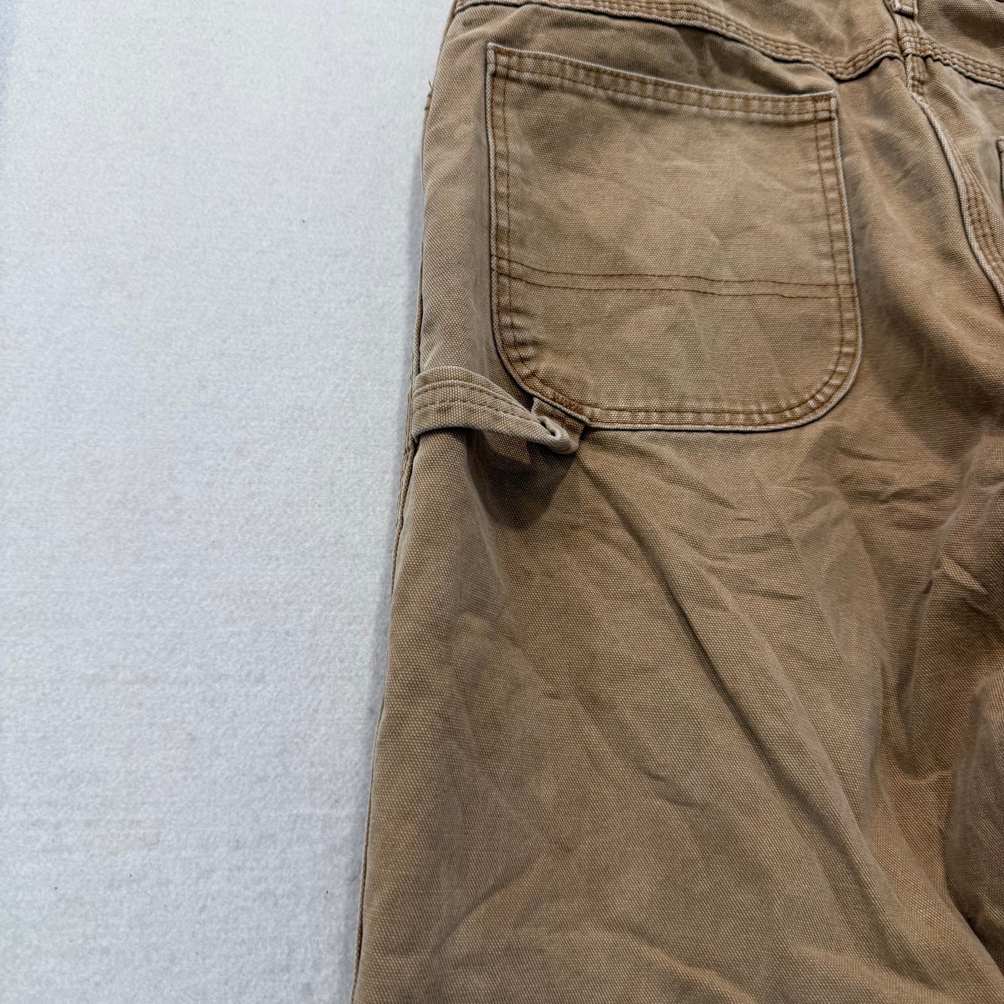 Dickies Men Tan Cotton Straight Leg Carpenter Pant Tool Pockets Workwear Size 36