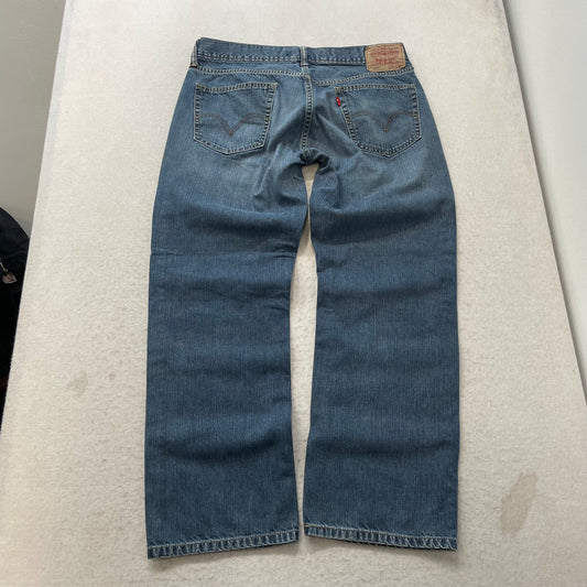 Levi's 559 Mens Blue Denim Relaxed Straight Leg Jeans Classic Pockets Size 34x30