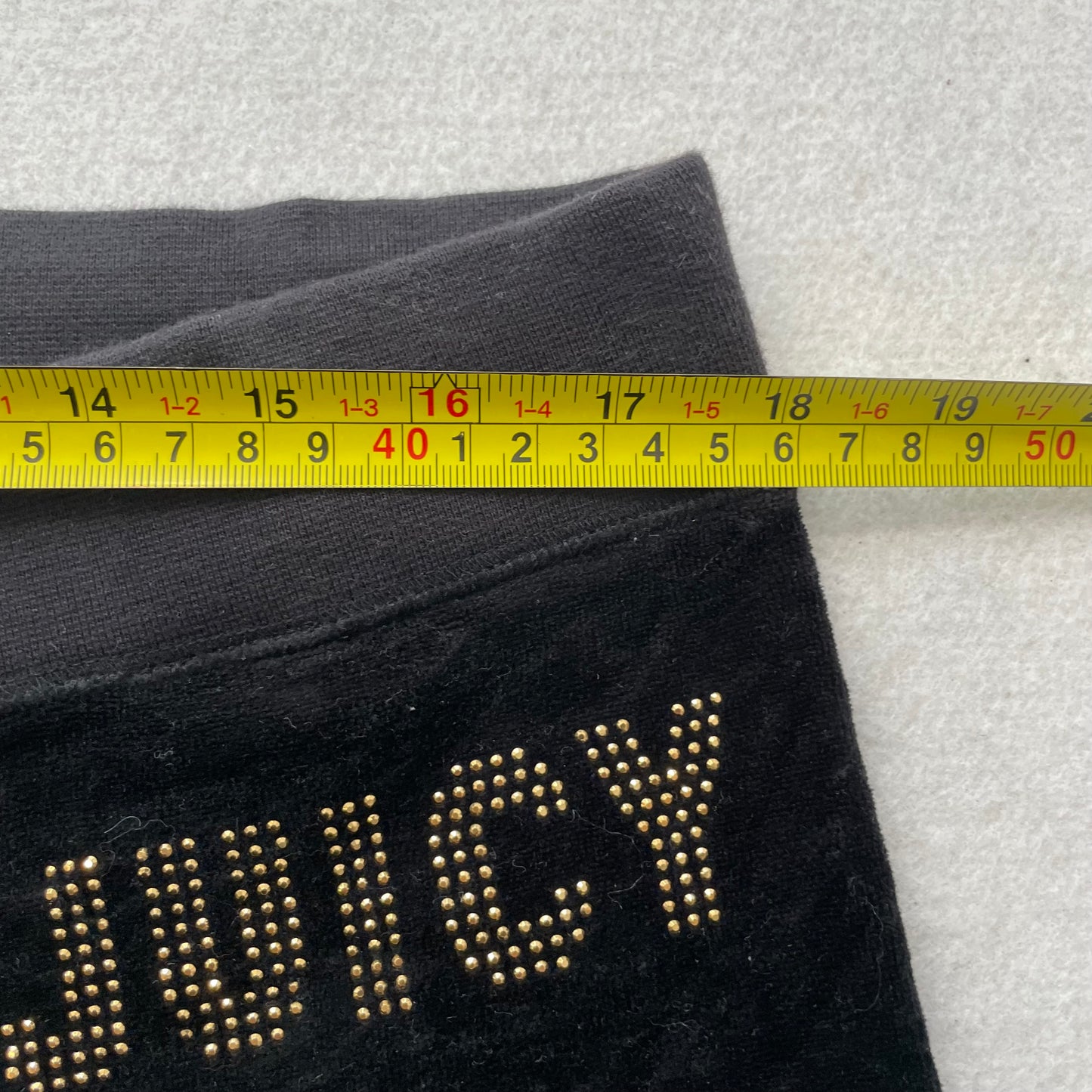 Vtg Juicy Couture Womens Black Velour Tracksuit Set Graphic Hoodie & Pant Size L