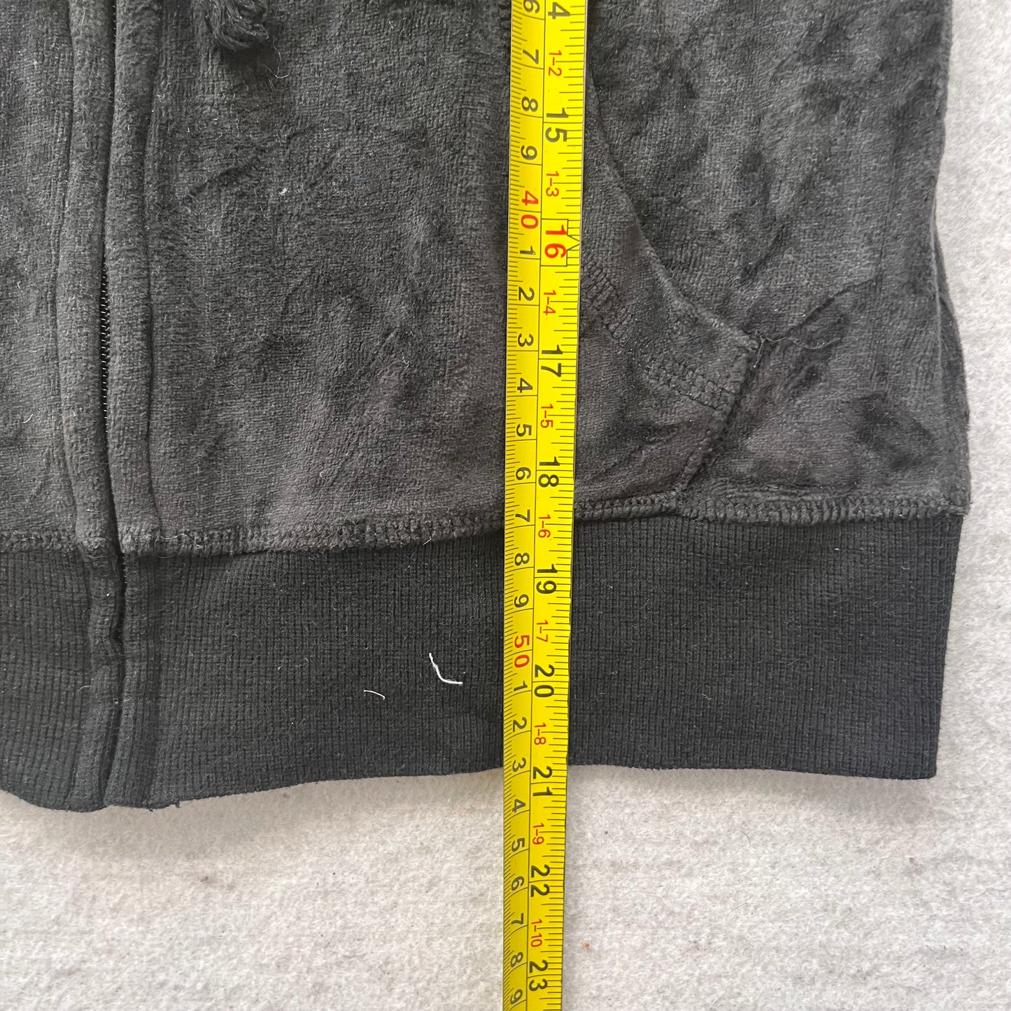 Vintage Juicy Couture Scottie Dogs Women's Black Velour Zip-Up Hoodie Size S