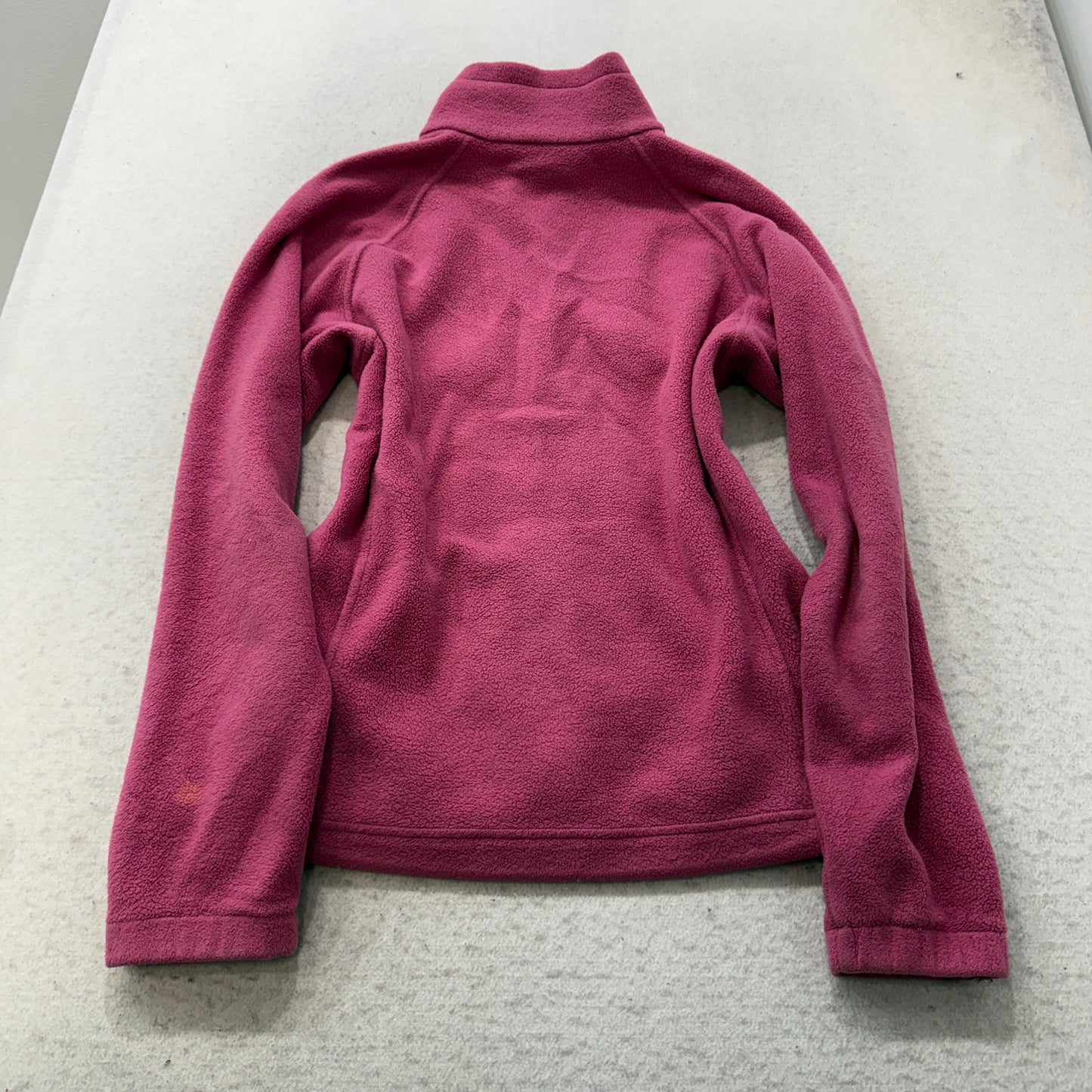 Columbia Sportswear Womens Fuchsia Pink Fleece Zip-Up Jacket Pockets Logo Size S