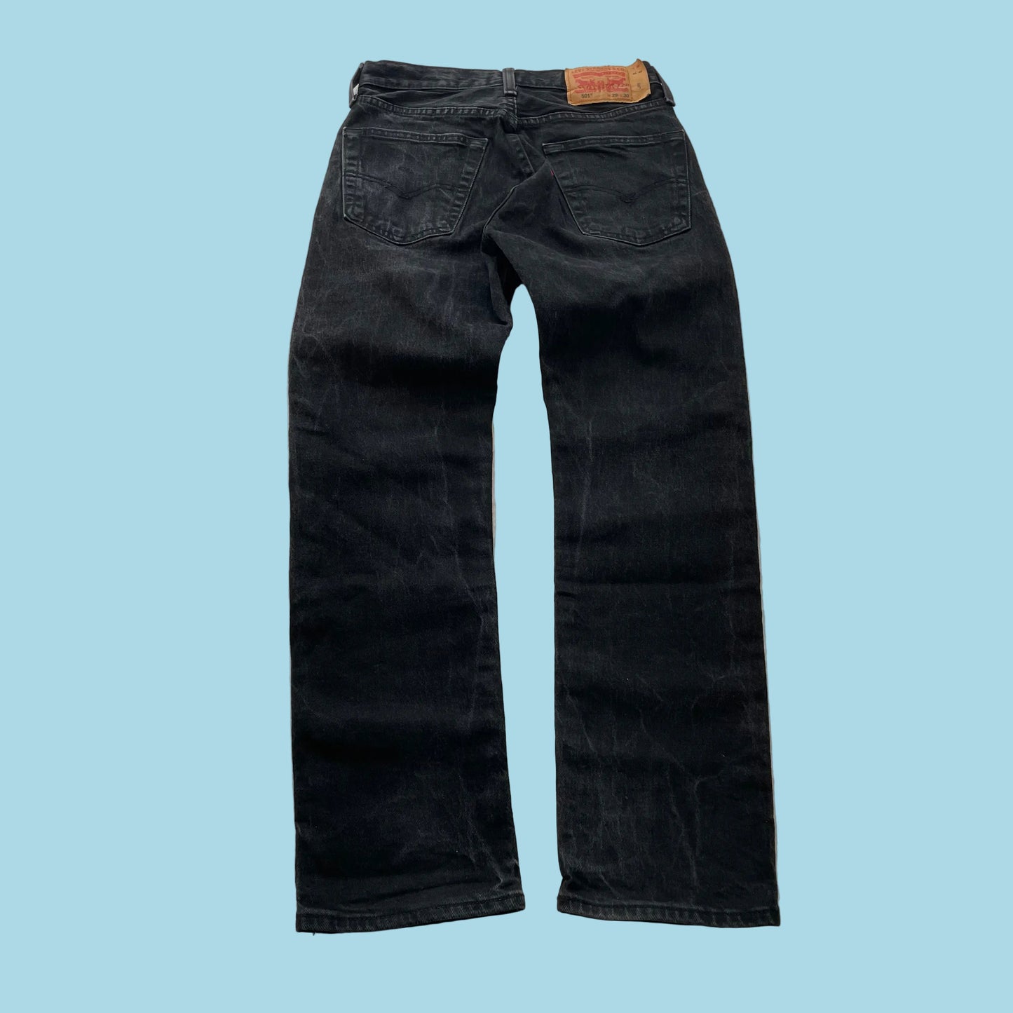 Levi's 501 Classic Original Fit Men's Black Denim Jeans Button Fly Size 29x30
