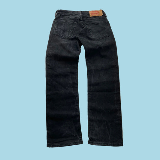 Levi's 501 Classic Original Fit Men's Black Denim Jeans Button Fly Size 29x30