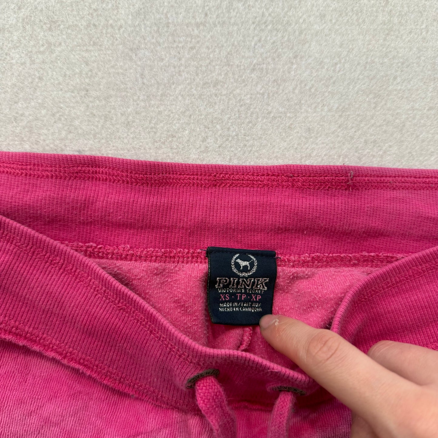 Vintage Victoria’s Secret PINK Love Pink Hot Pink Camo Velour Flare Pants Size XS