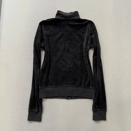 Vintage Juicy Couture dark grey zip up velour-style jacket size M
