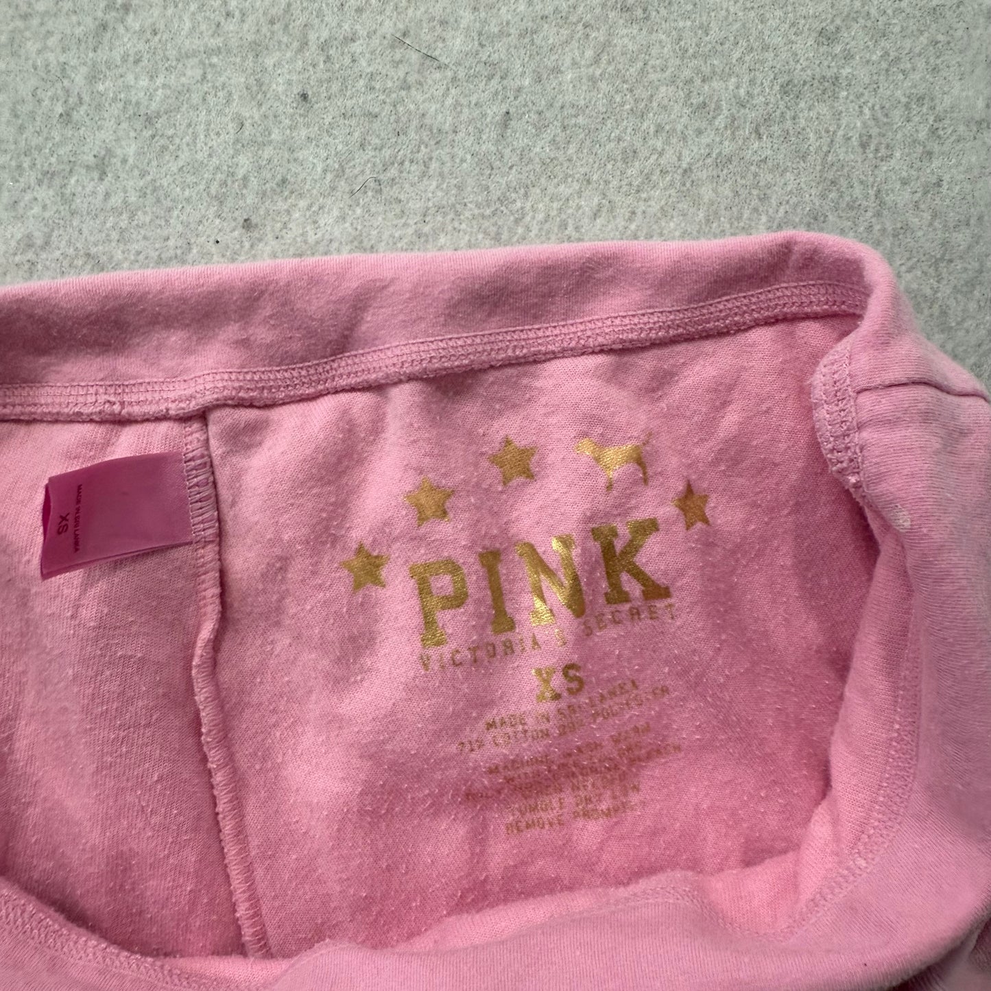PINK by Victoria's Secret Women's Pink Velour Flared Track Pant Low Rise Size XS
