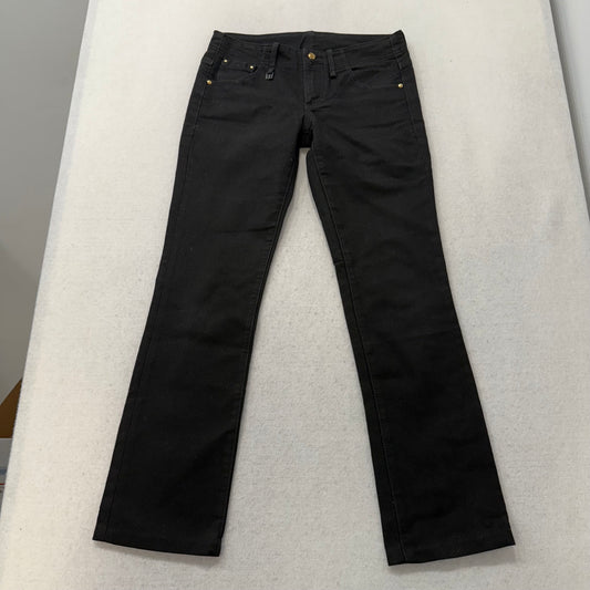 Armani Exchange Women Black Denim Bootcut Jeans Sequin Embellished Pocket Size 2