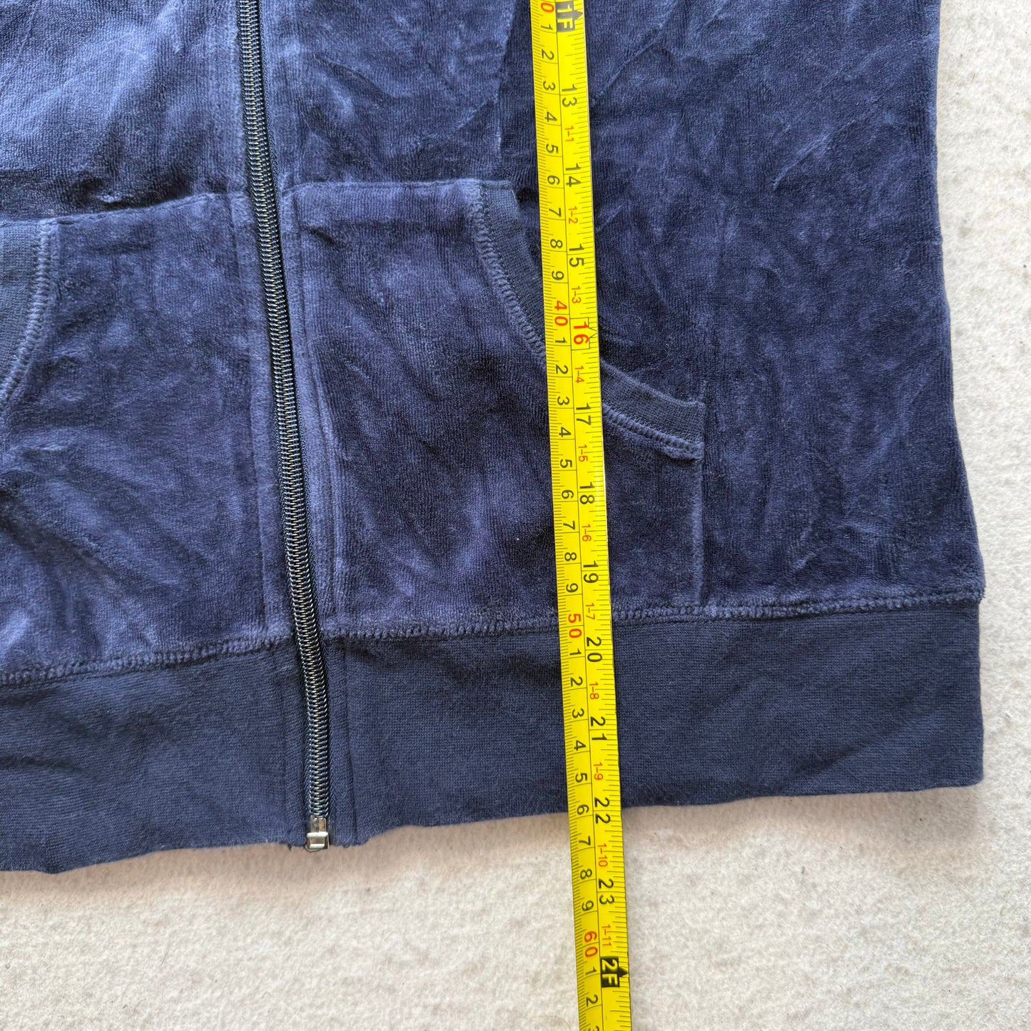Vintage Juicy Couture Scottie Dog Navy Velour Tracksuit Set Hoodie & Pant Size L