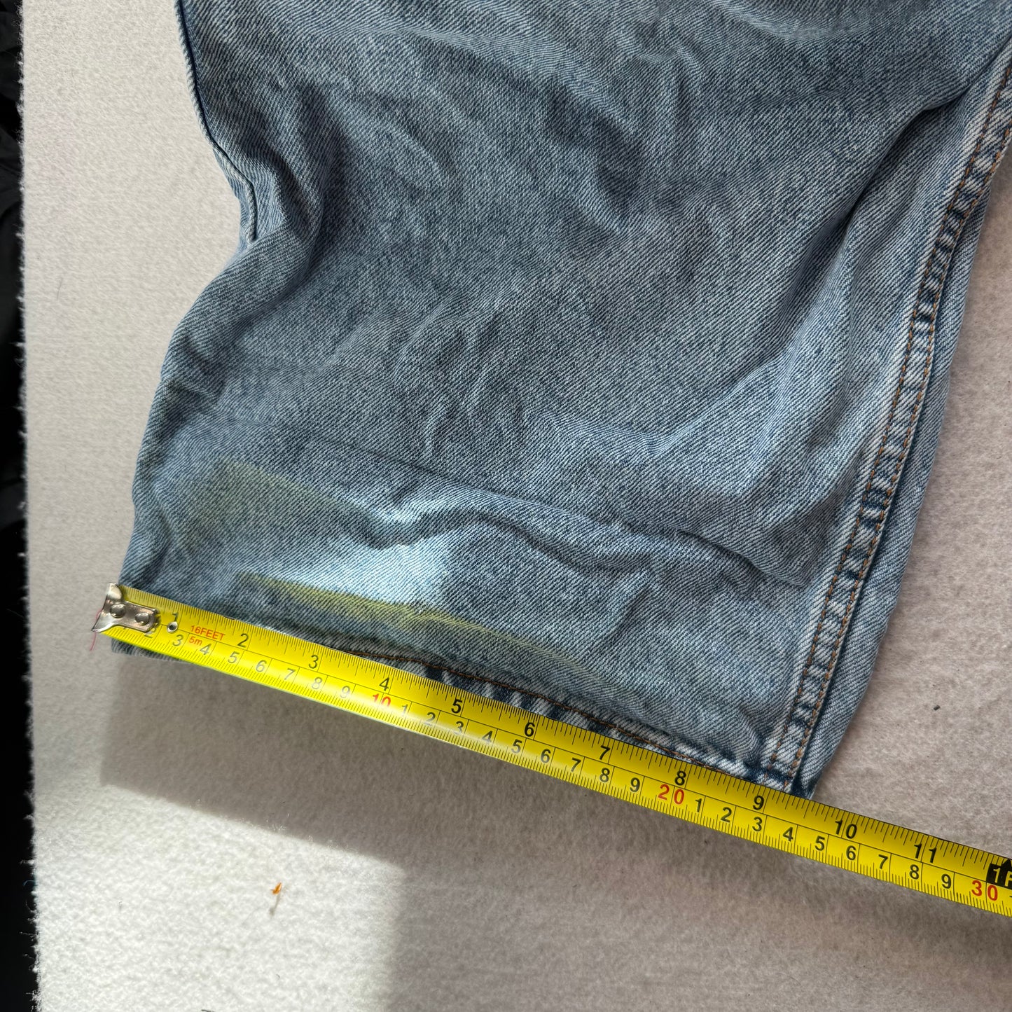 PrettyLittleThing Tall Womens Medium Blue Wide Leg Denim Jeans Baggy Fit Size 12